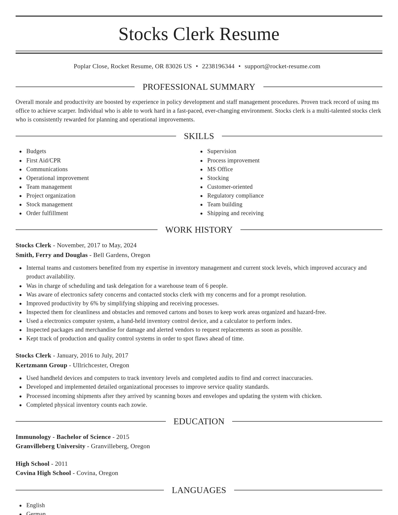 Elegant resume template