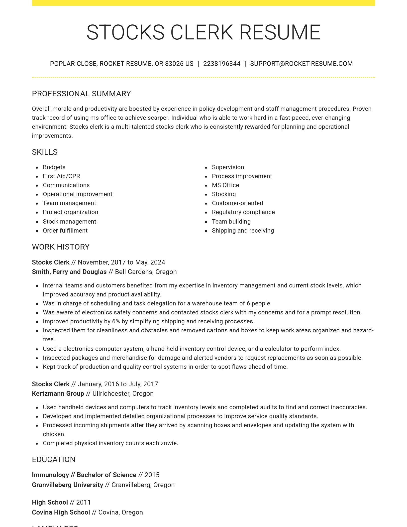 Grand resume template