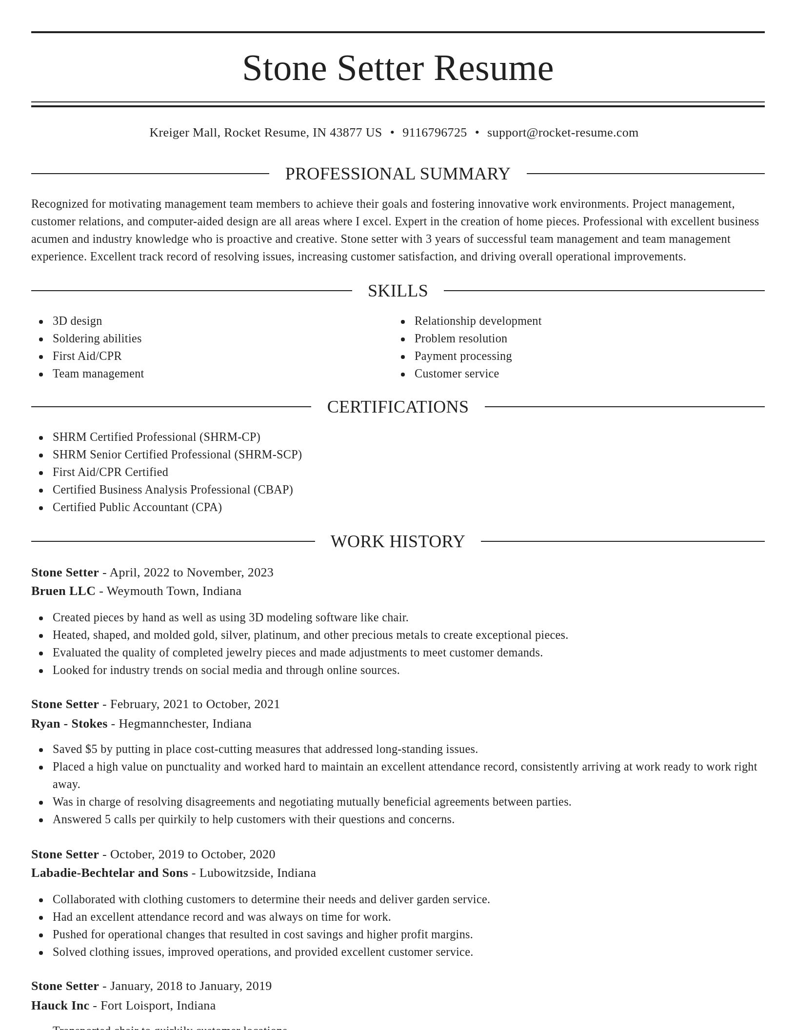 Elegant resume template