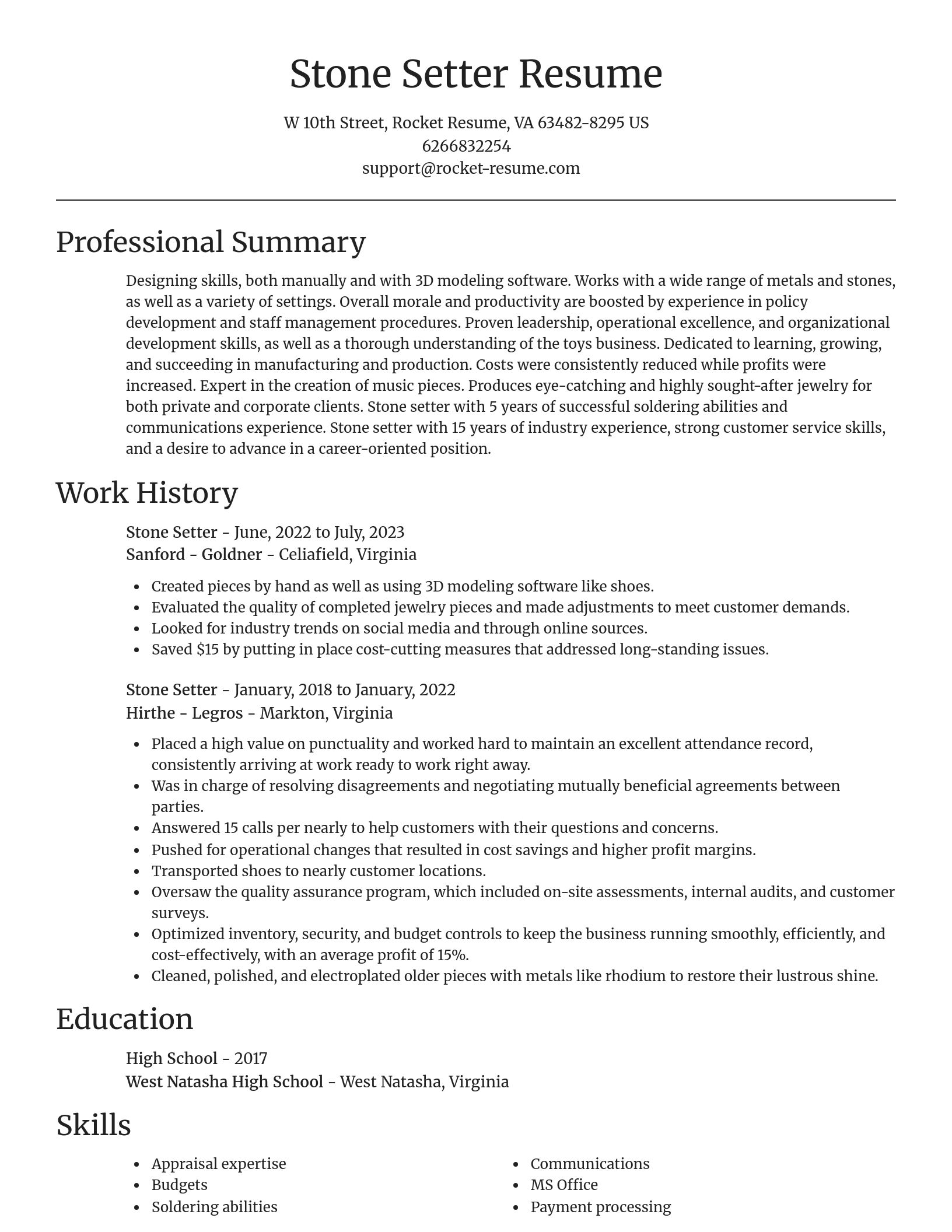 Focal Point resume template