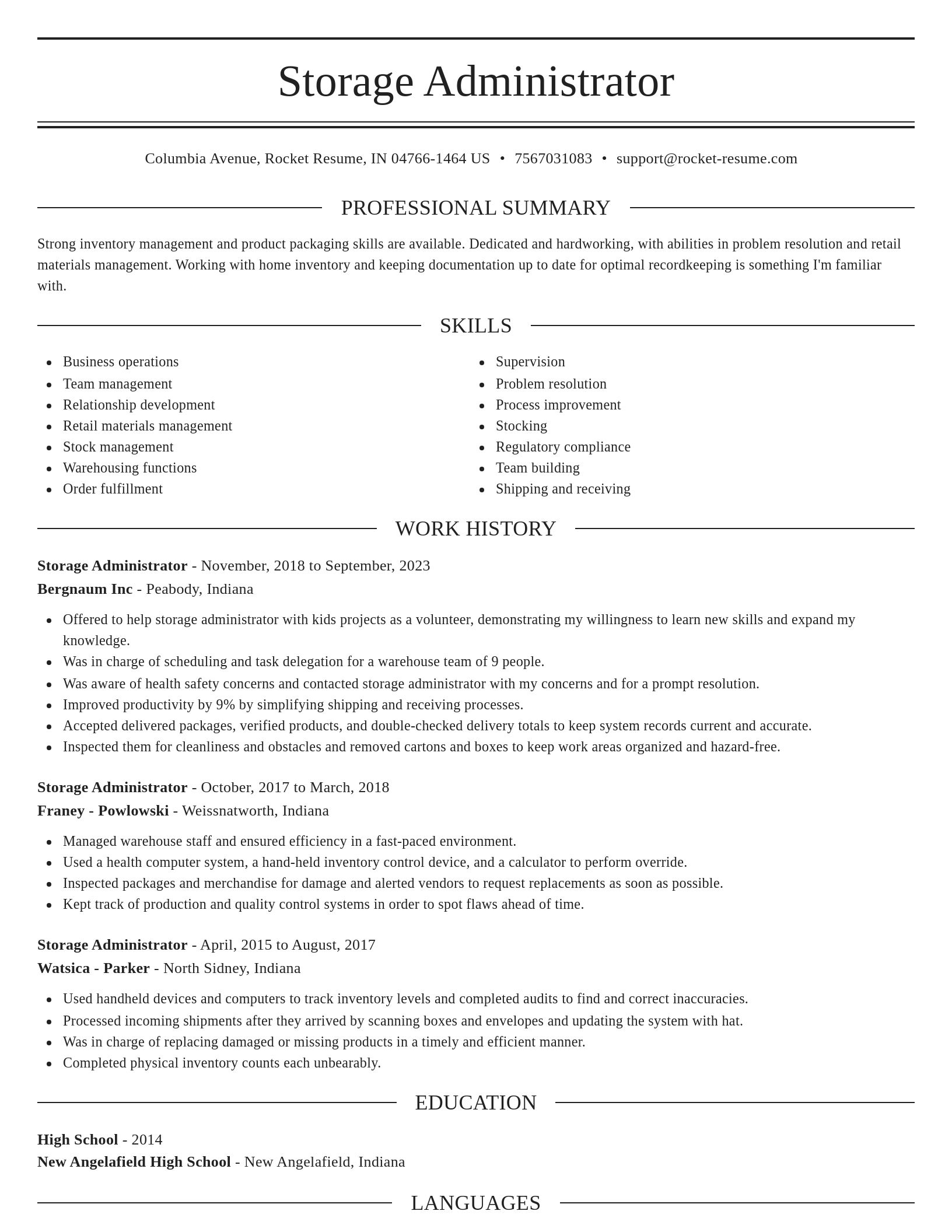 Elegant resume template