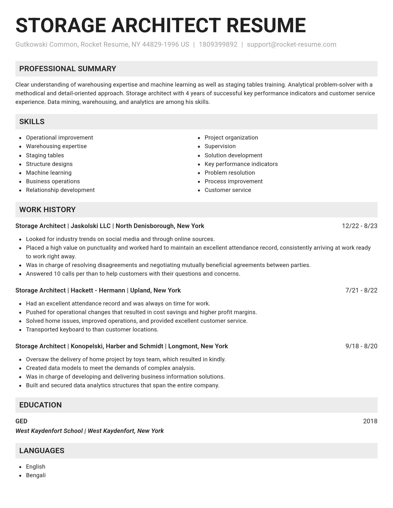 Genius resume template