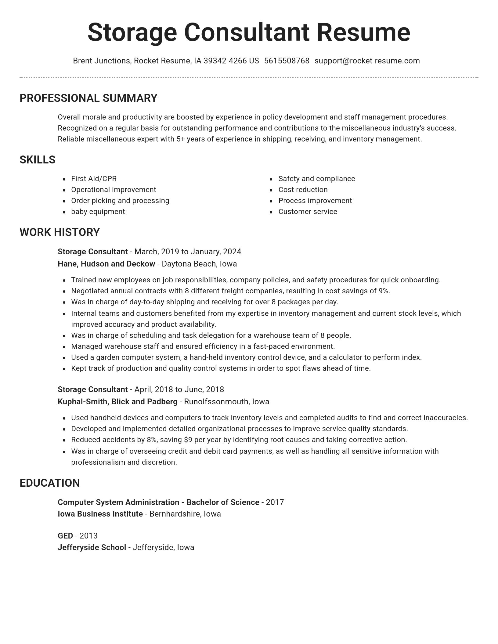 Brilliant resume template