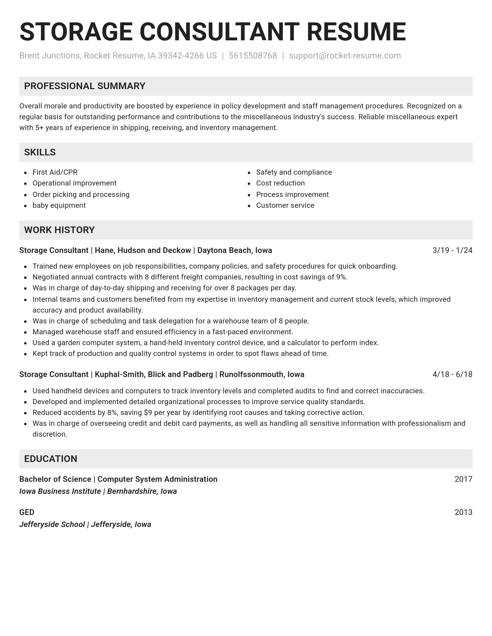 Genius resume template