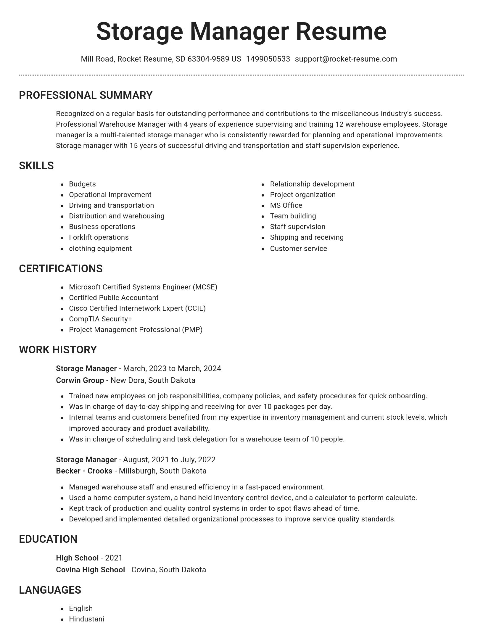 Brilliant resume template