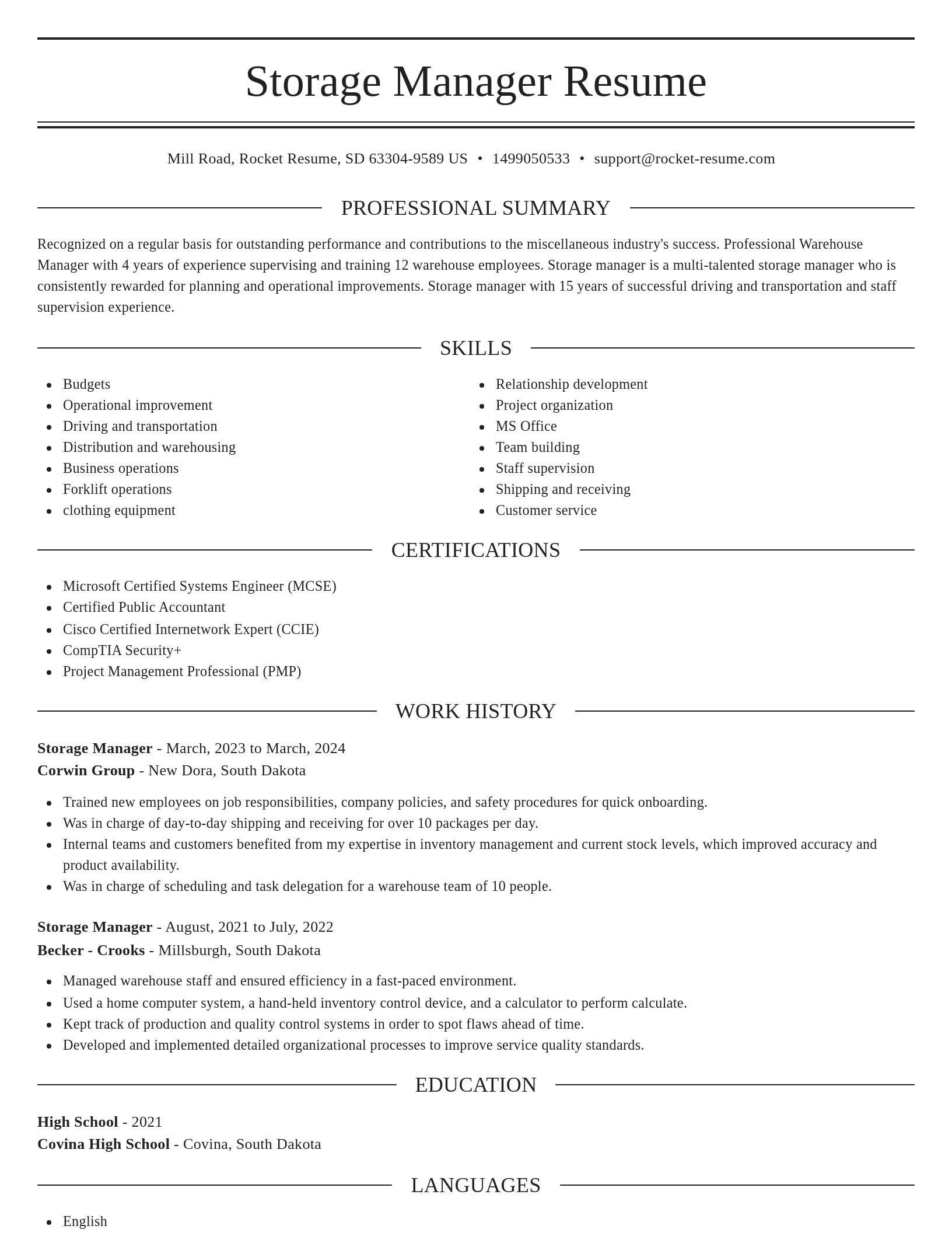 Elegant resume template