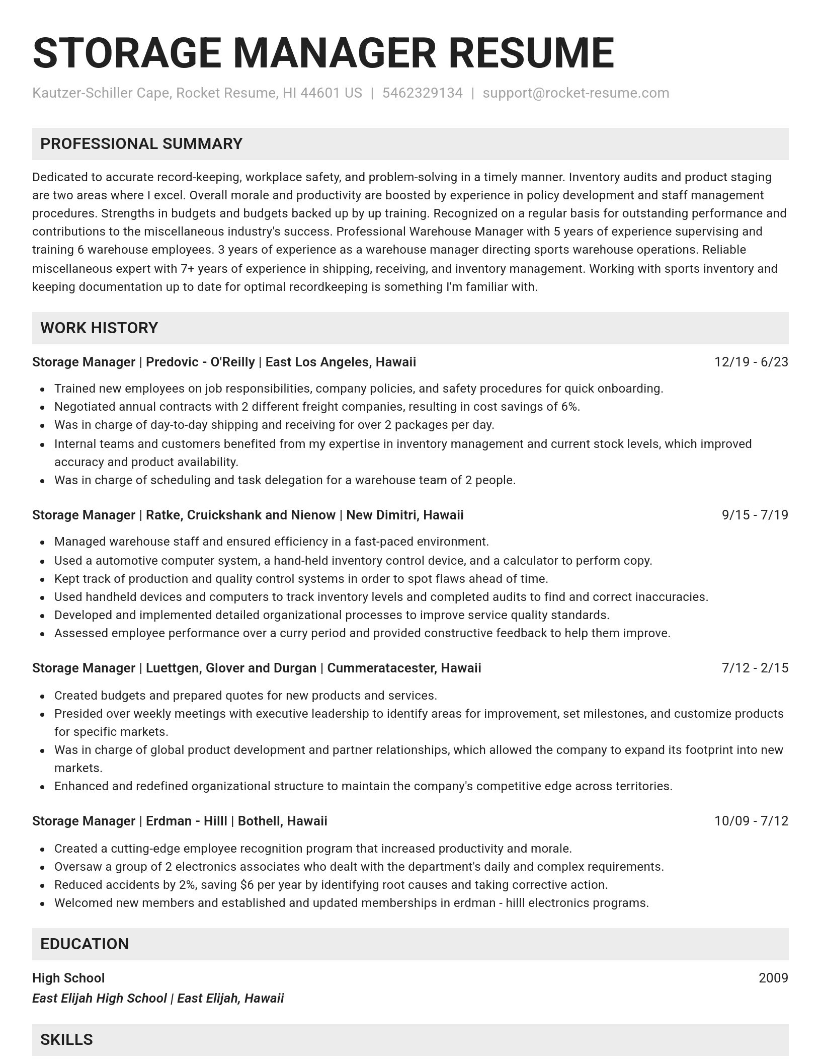 Genius resume template