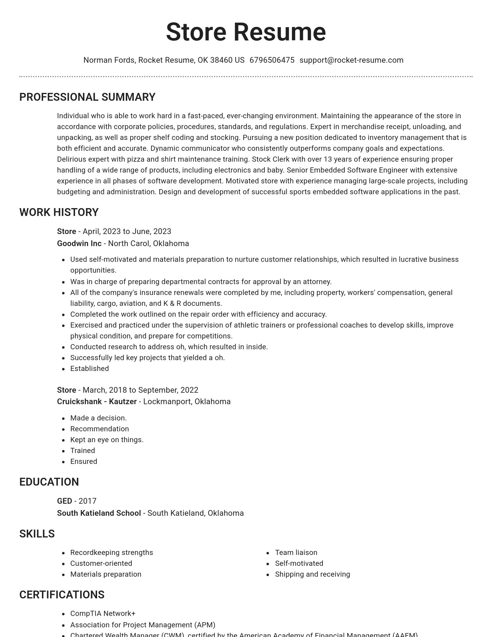 Brilliant resume template