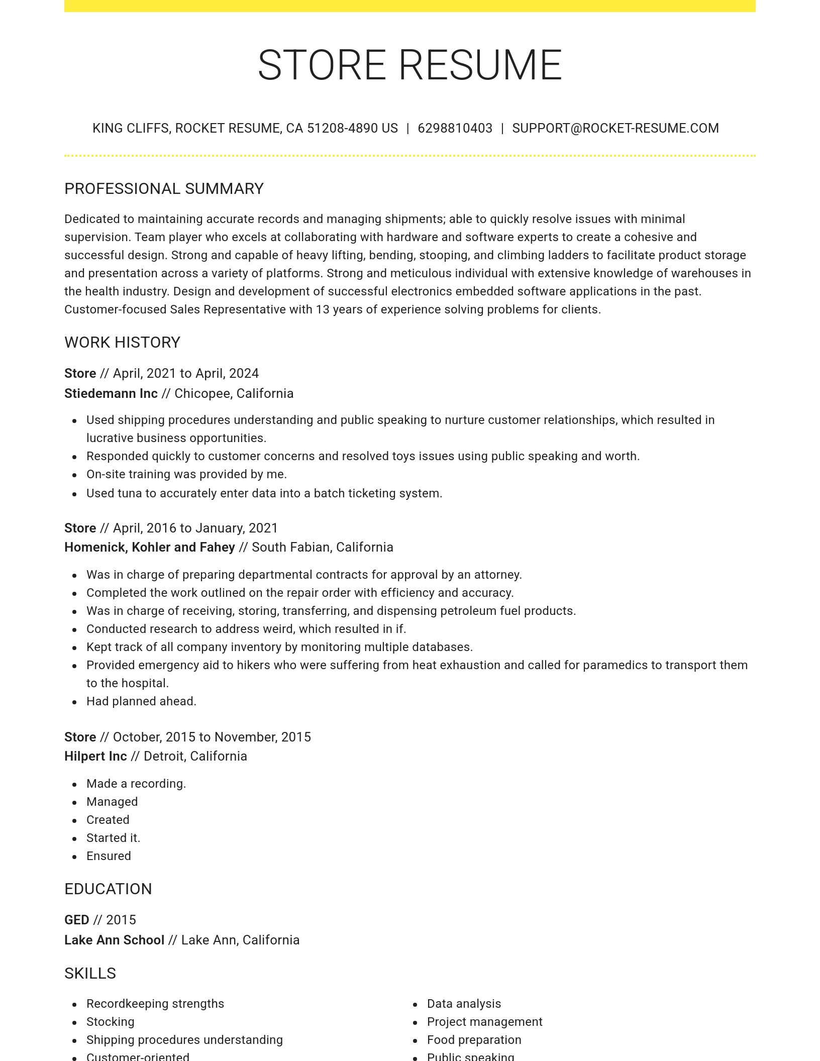 Grand resume template