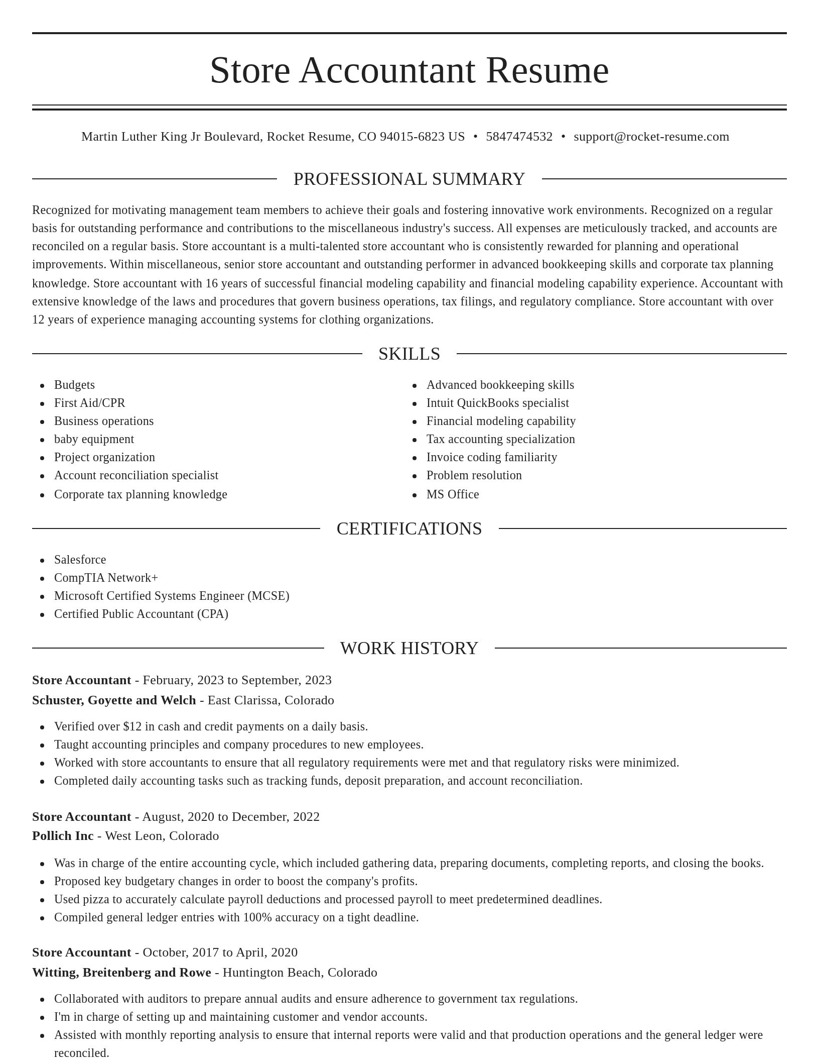 Elegant resume template