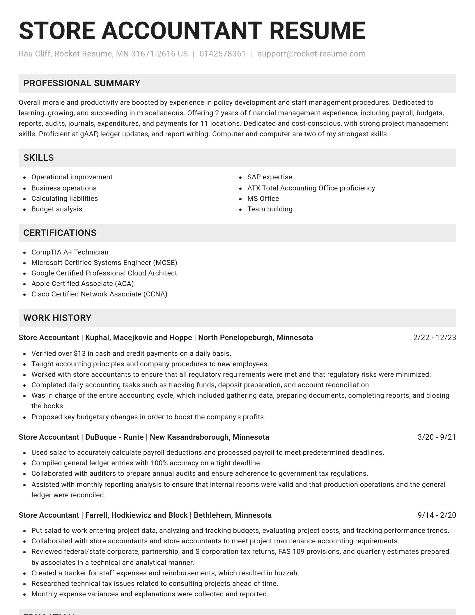 Genius resume template