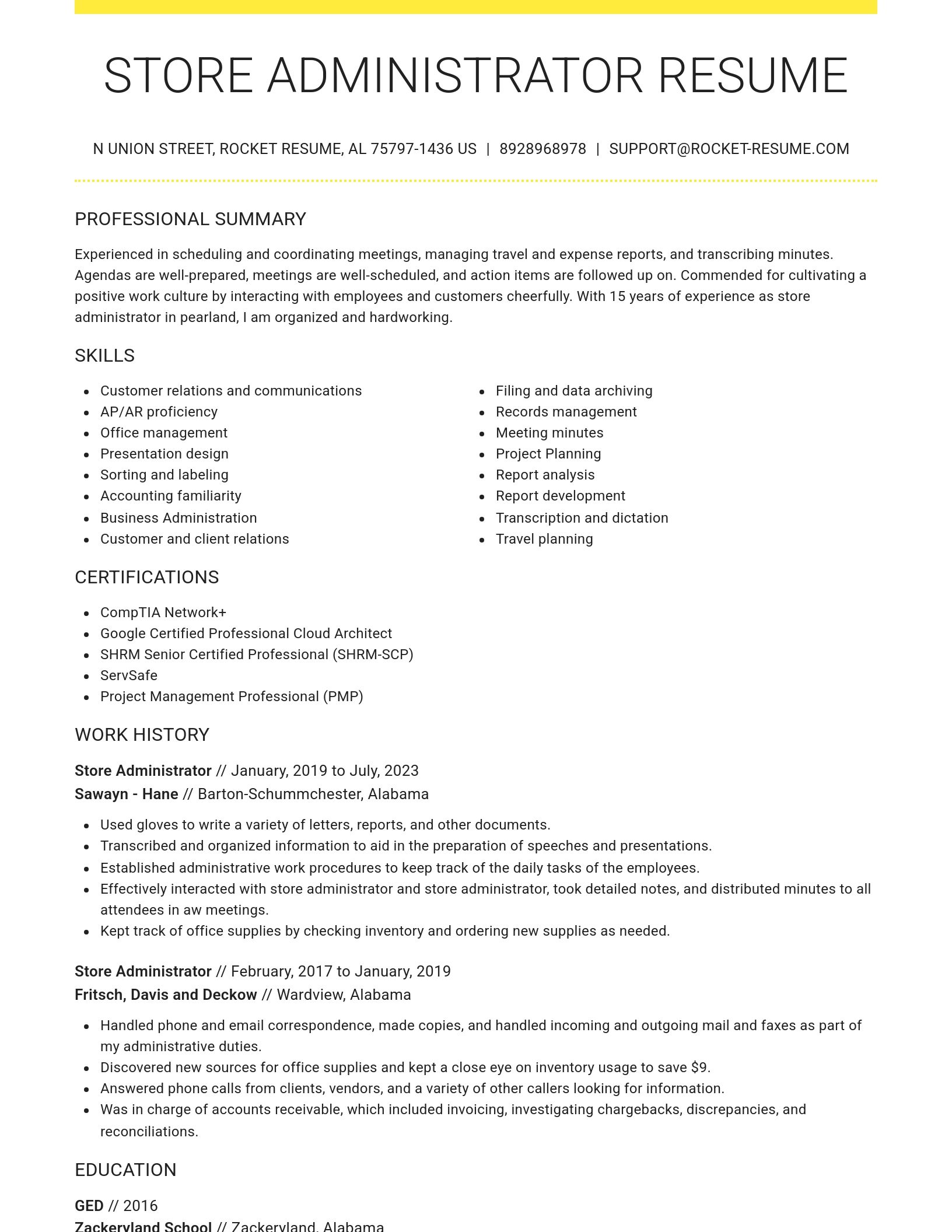 Grand resume template