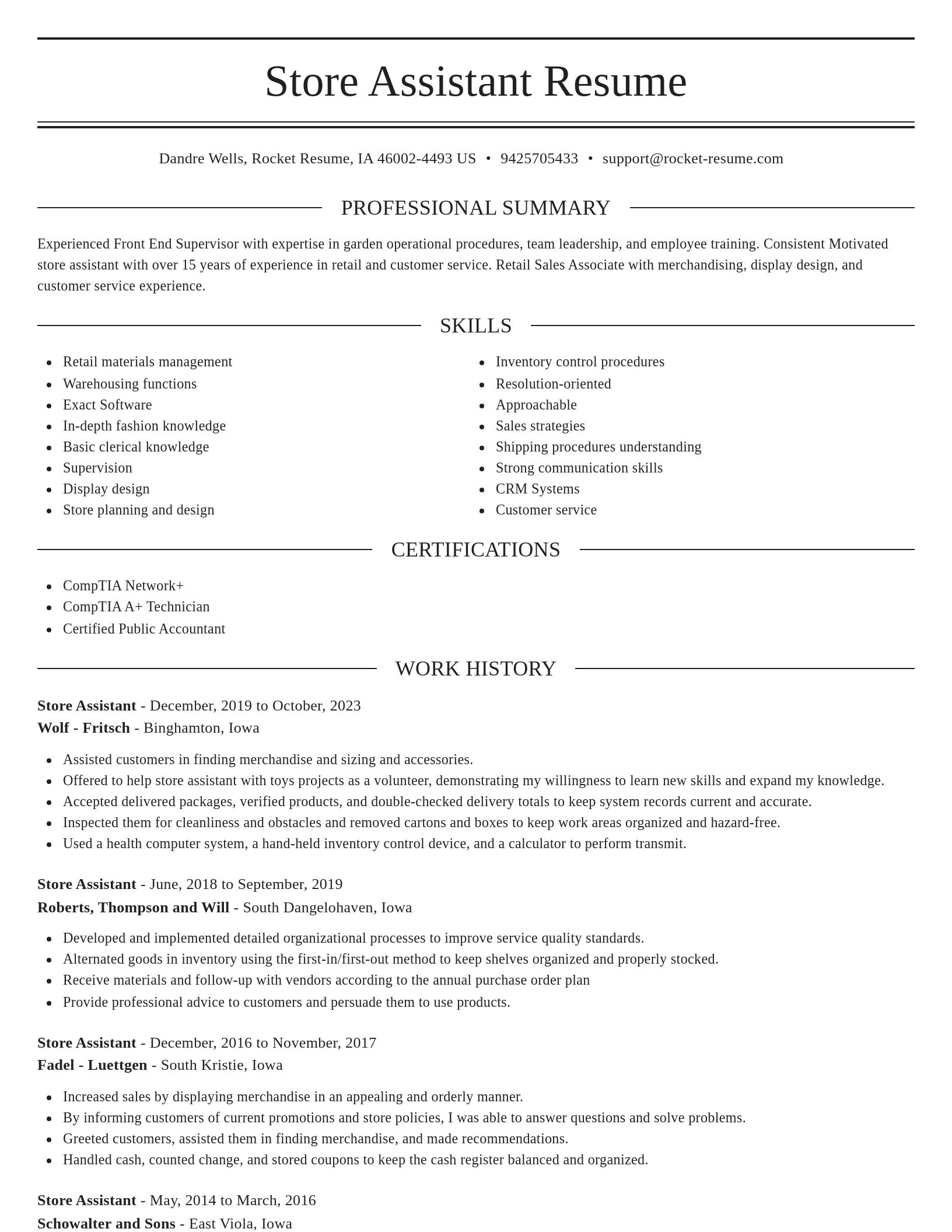 Elegant resume template