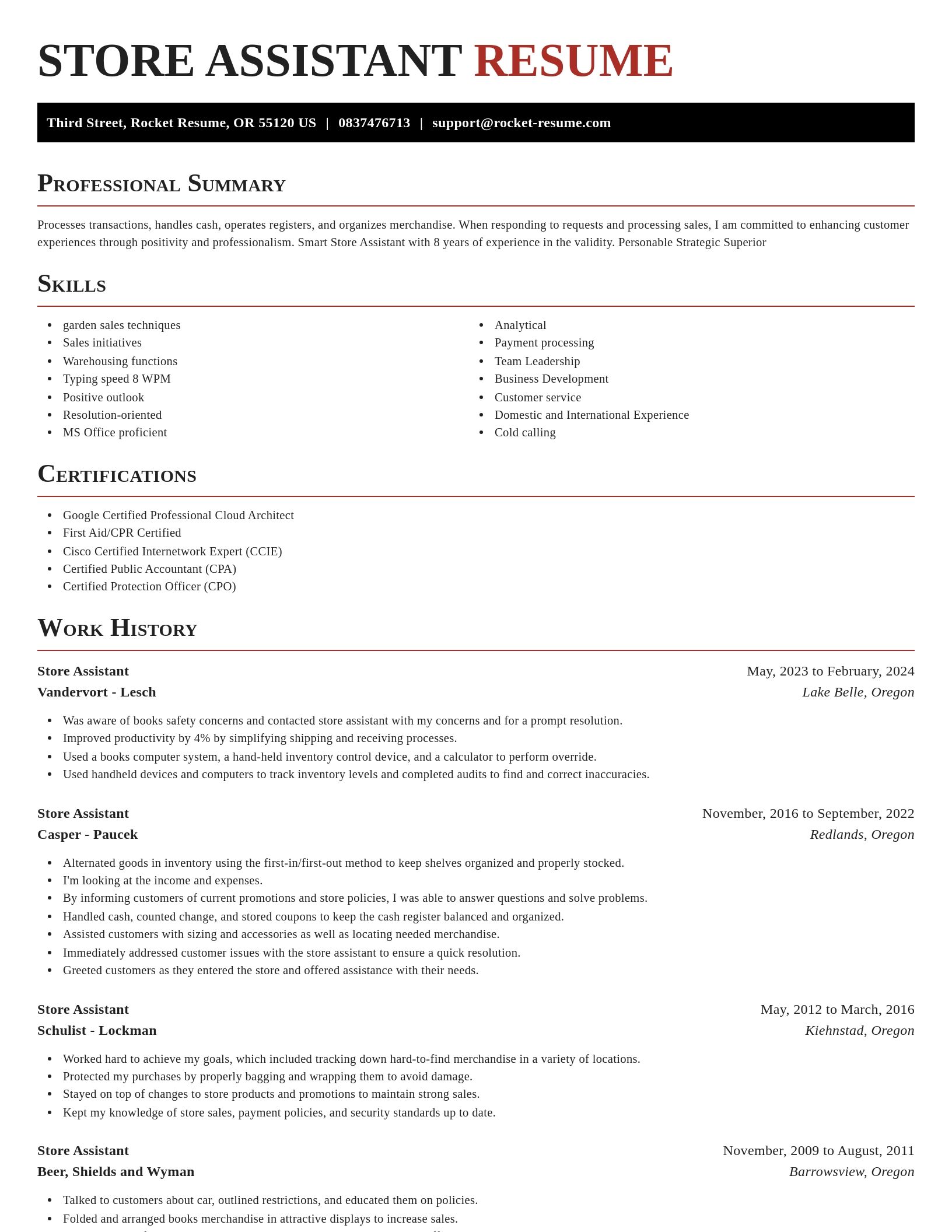 Exquisite resume template