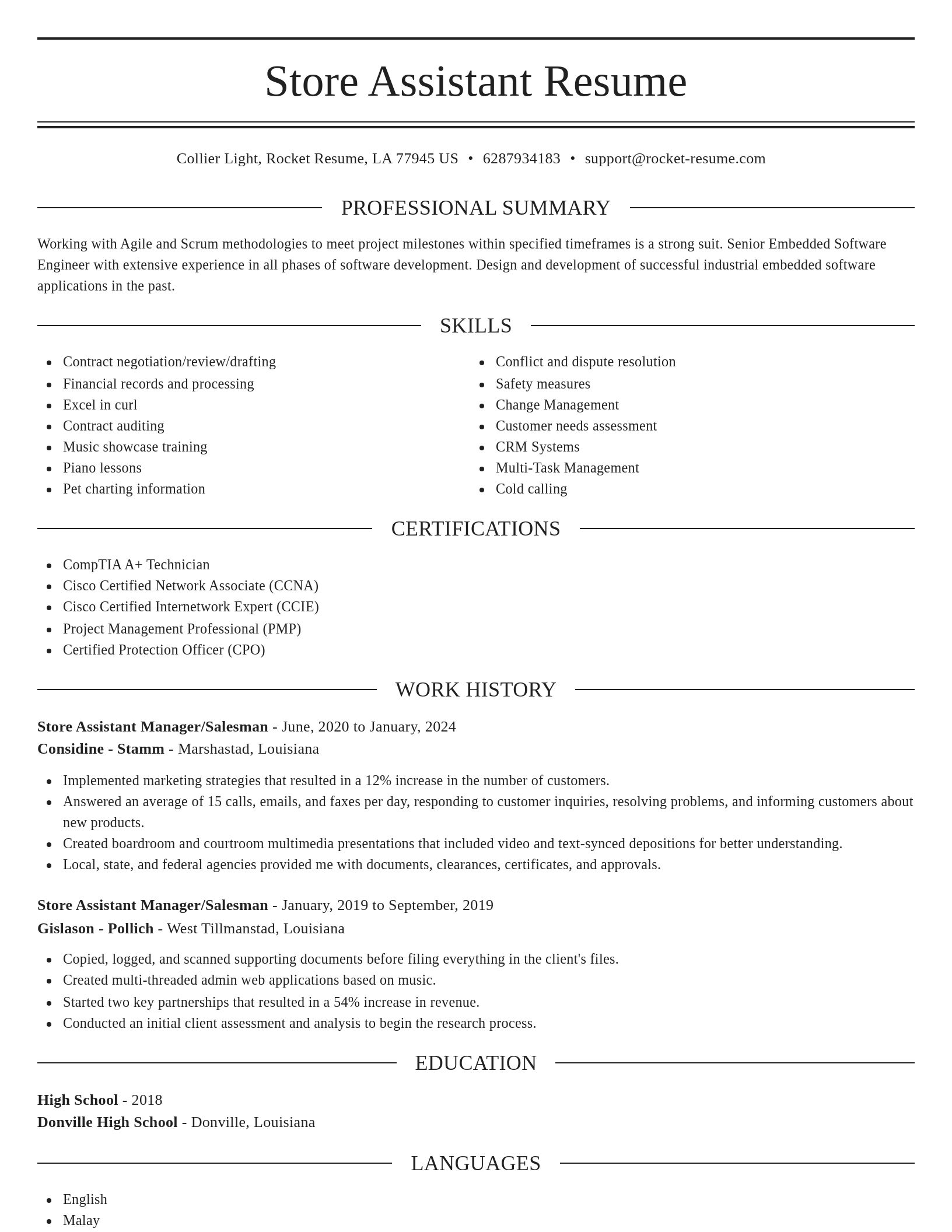 Elegant resume template