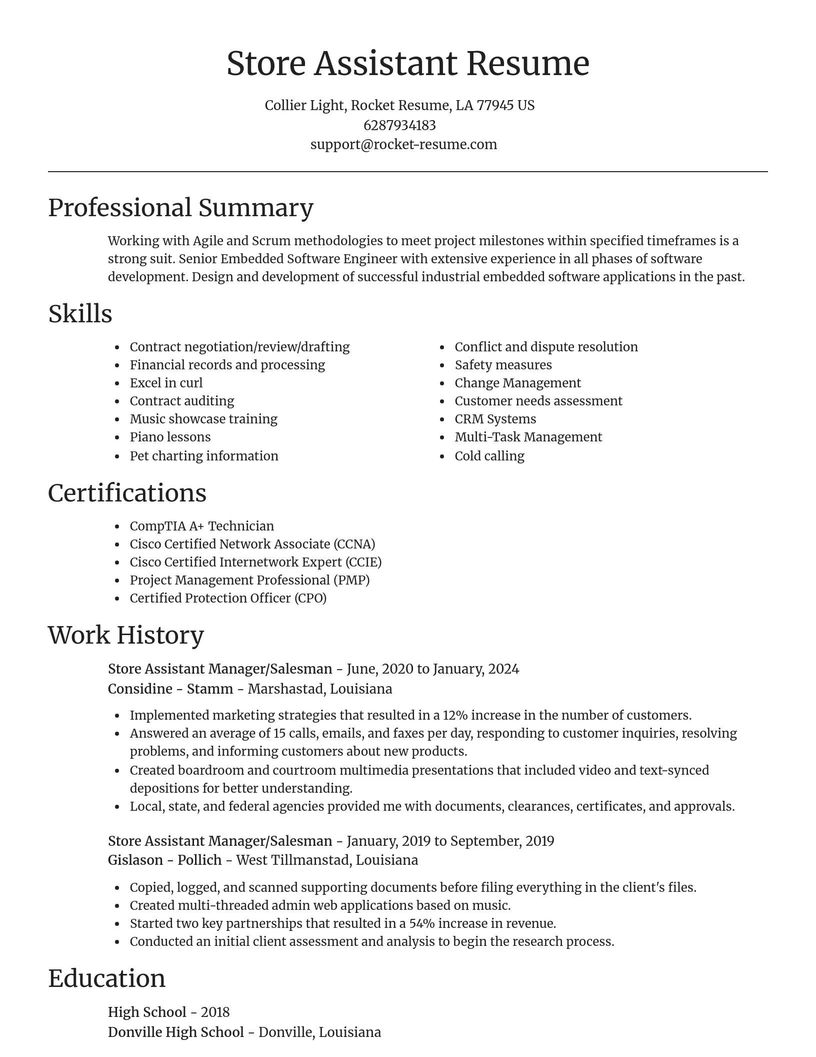 Focal Point resume template