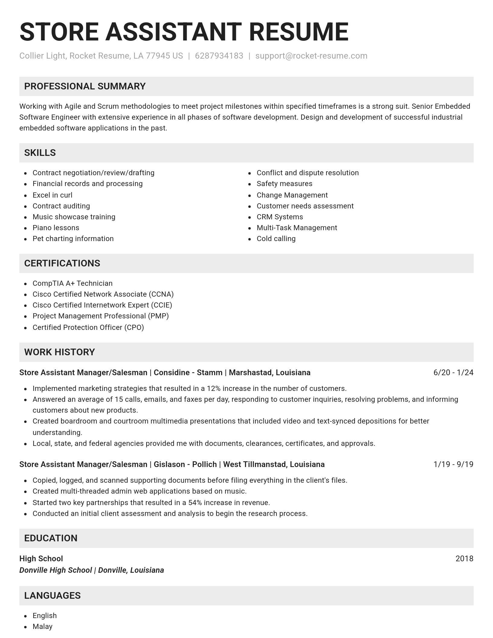 Genius resume template