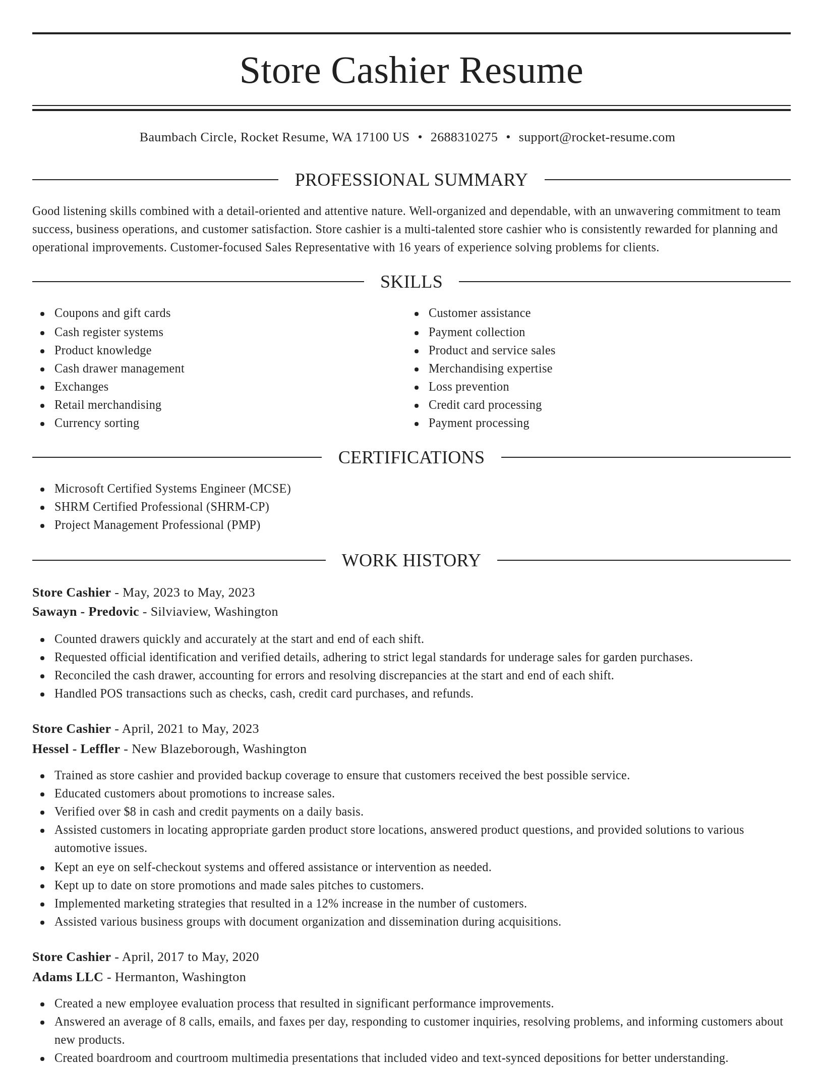 Elegant resume template