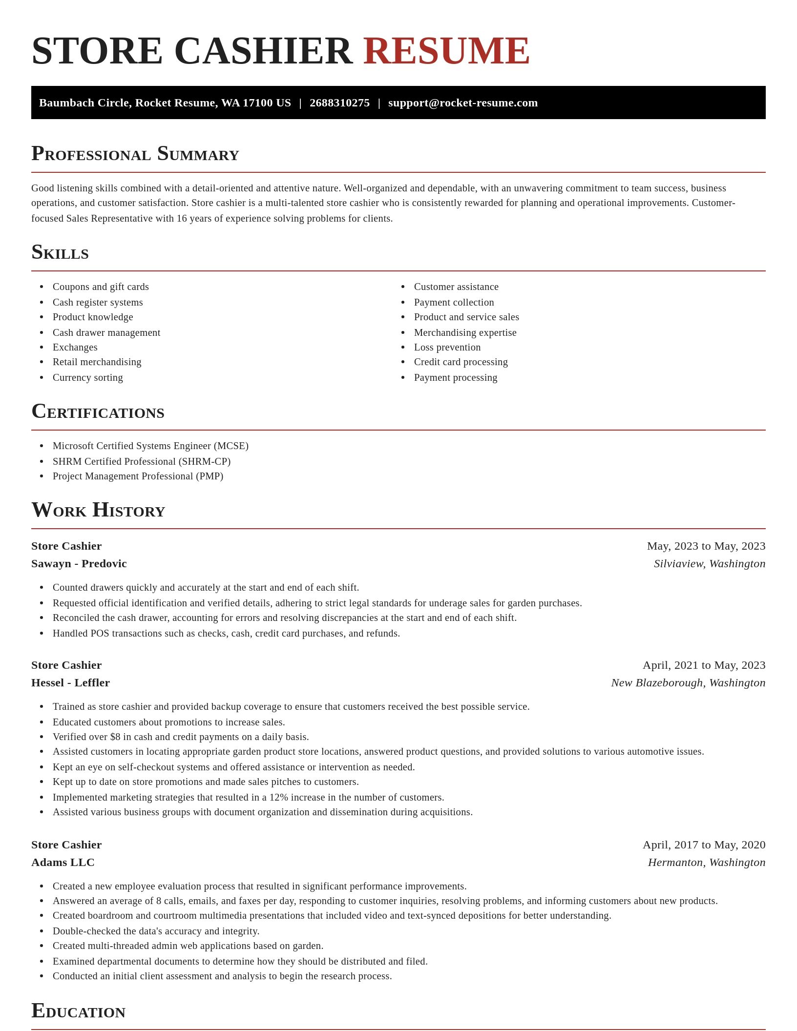 Exquisite resume template