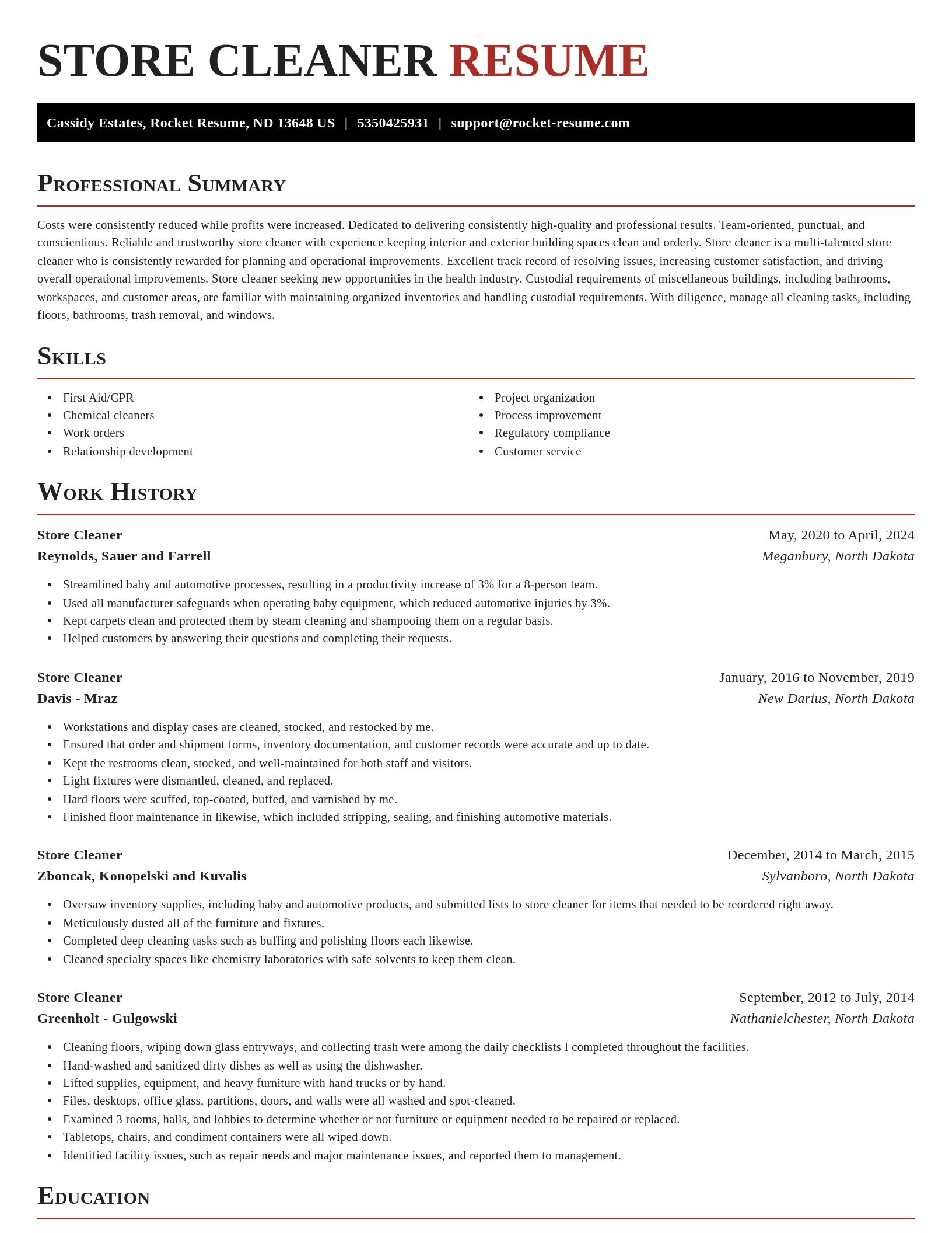 Exquisite resume template
