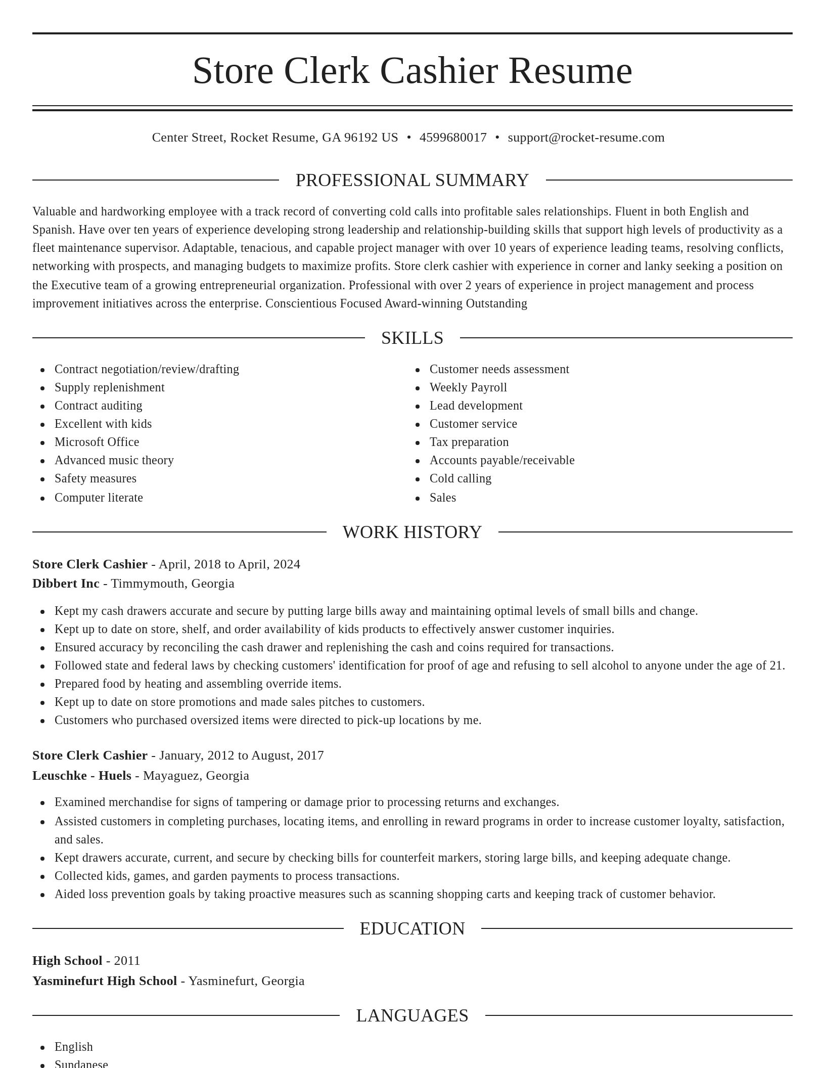Elegant resume template
