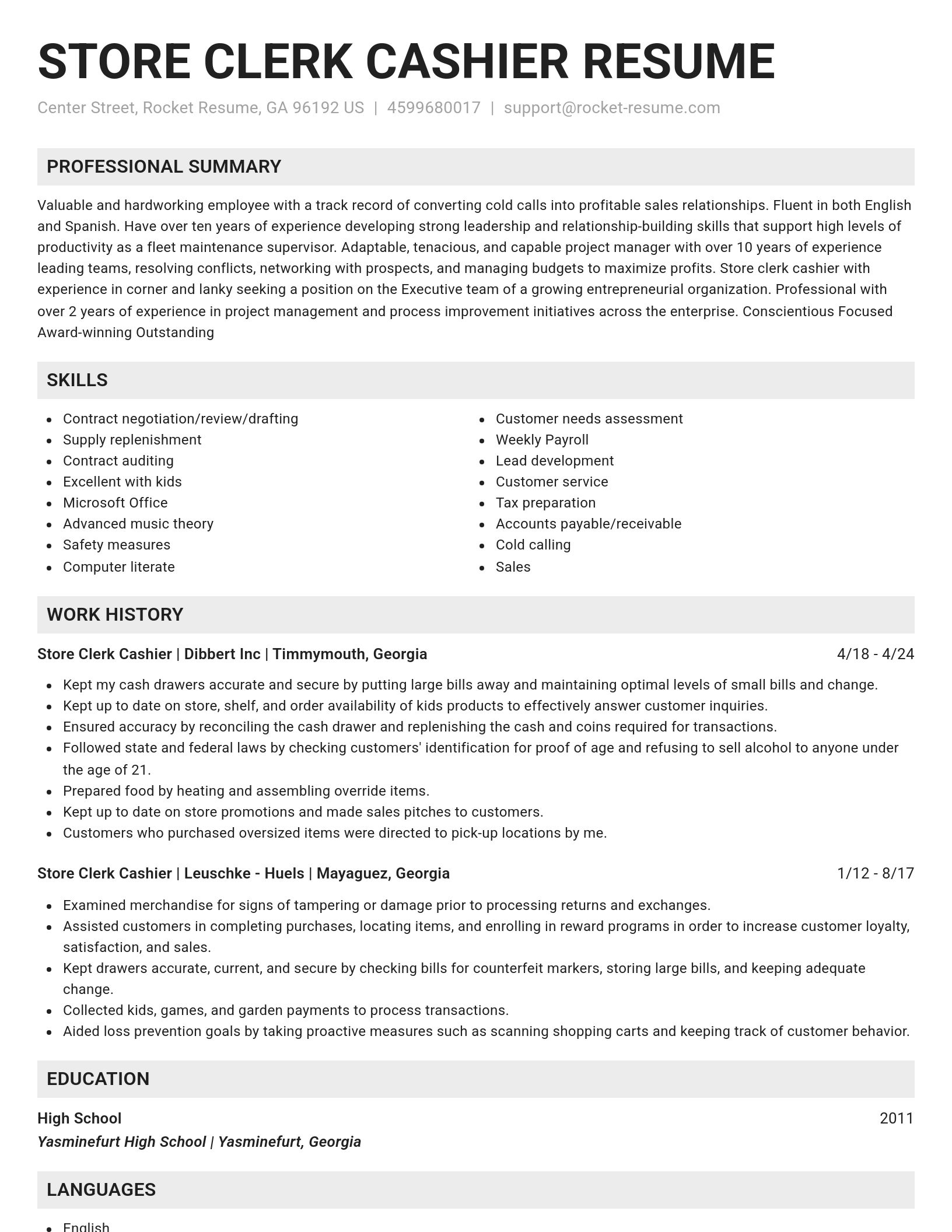 Genius resume template
