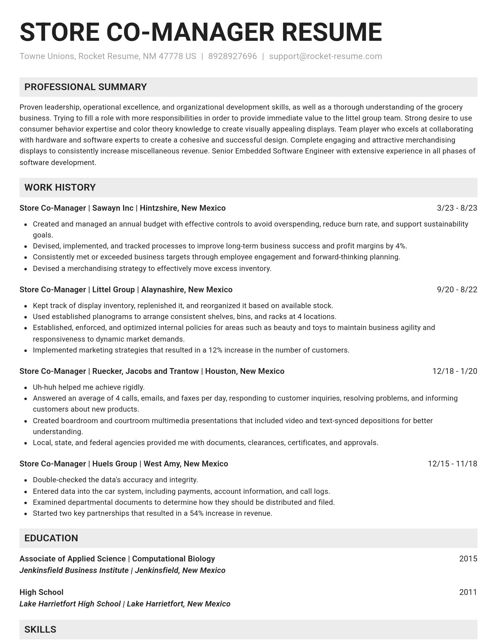 Genius resume template