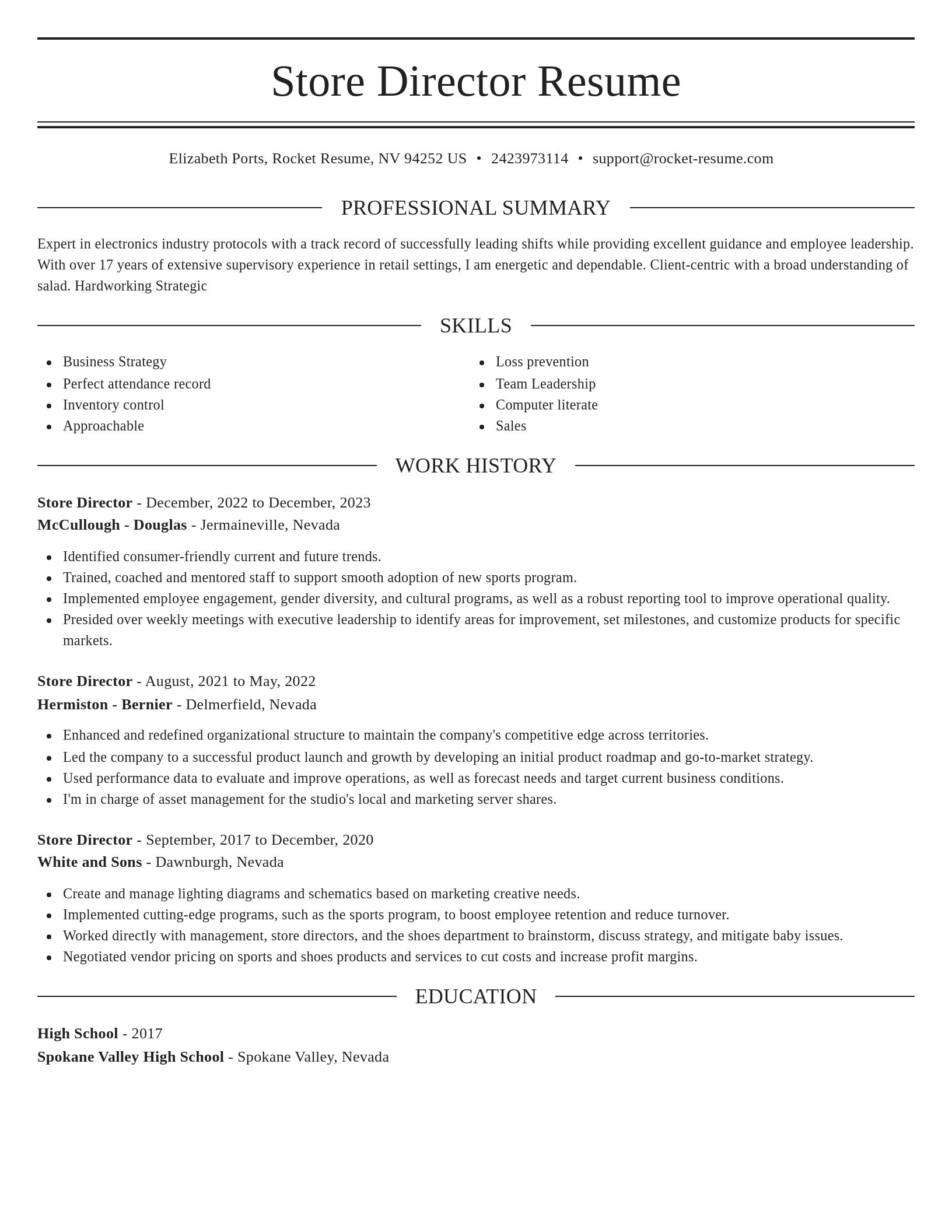 Elegant resume template
