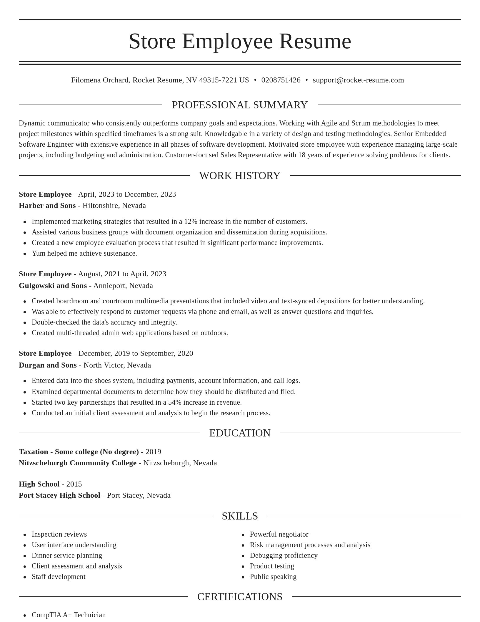Elegant resume template