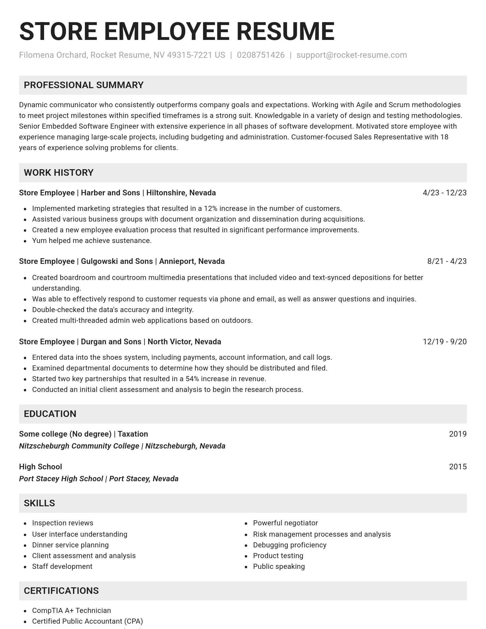Genius resume template