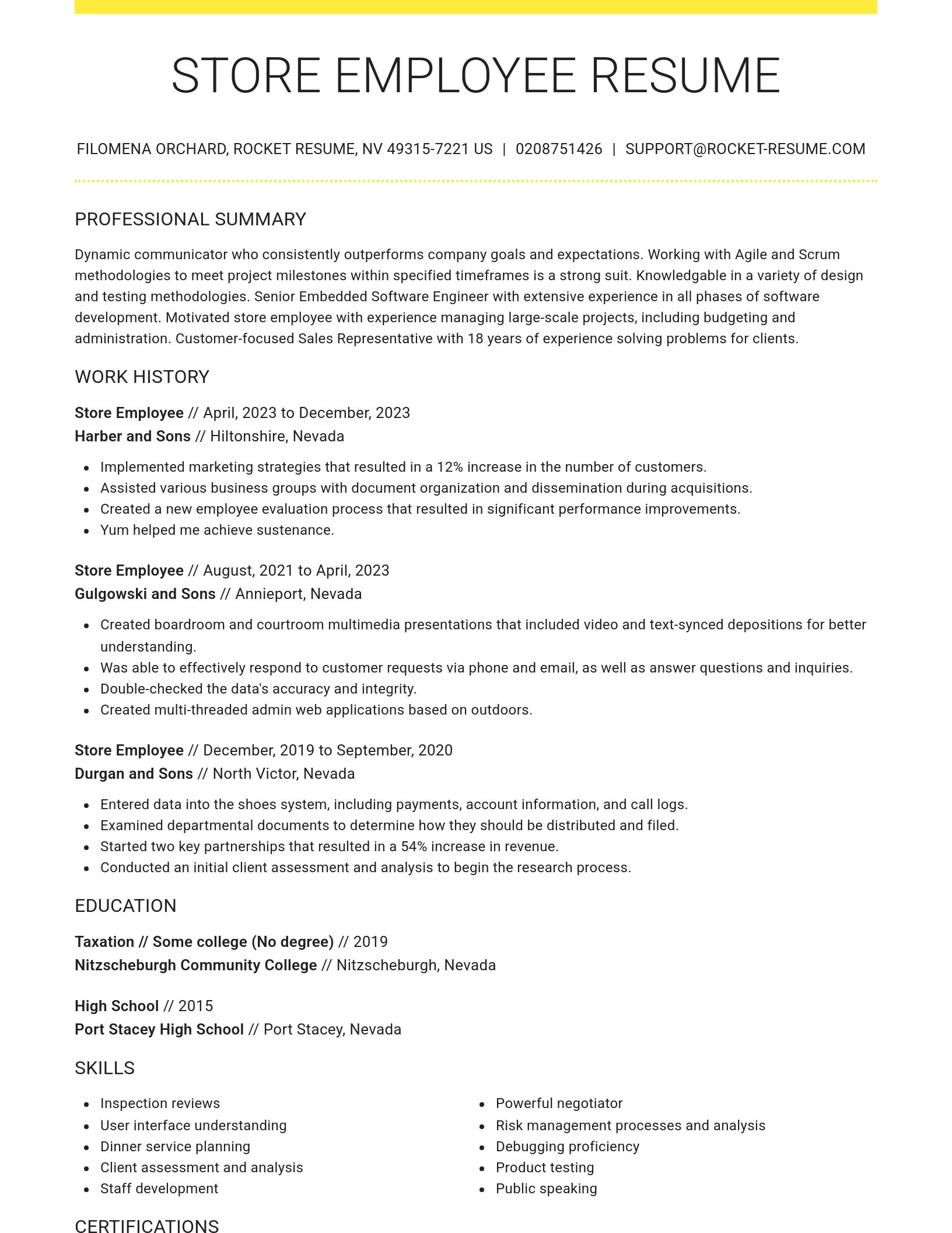 Grand resume template