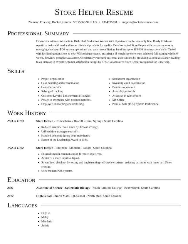 Director resume template