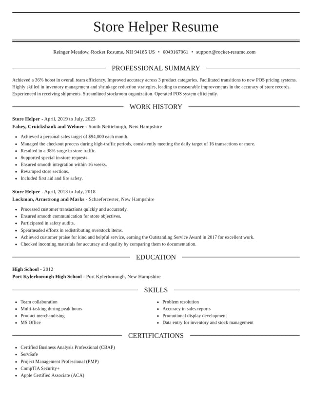 Elegant resume template