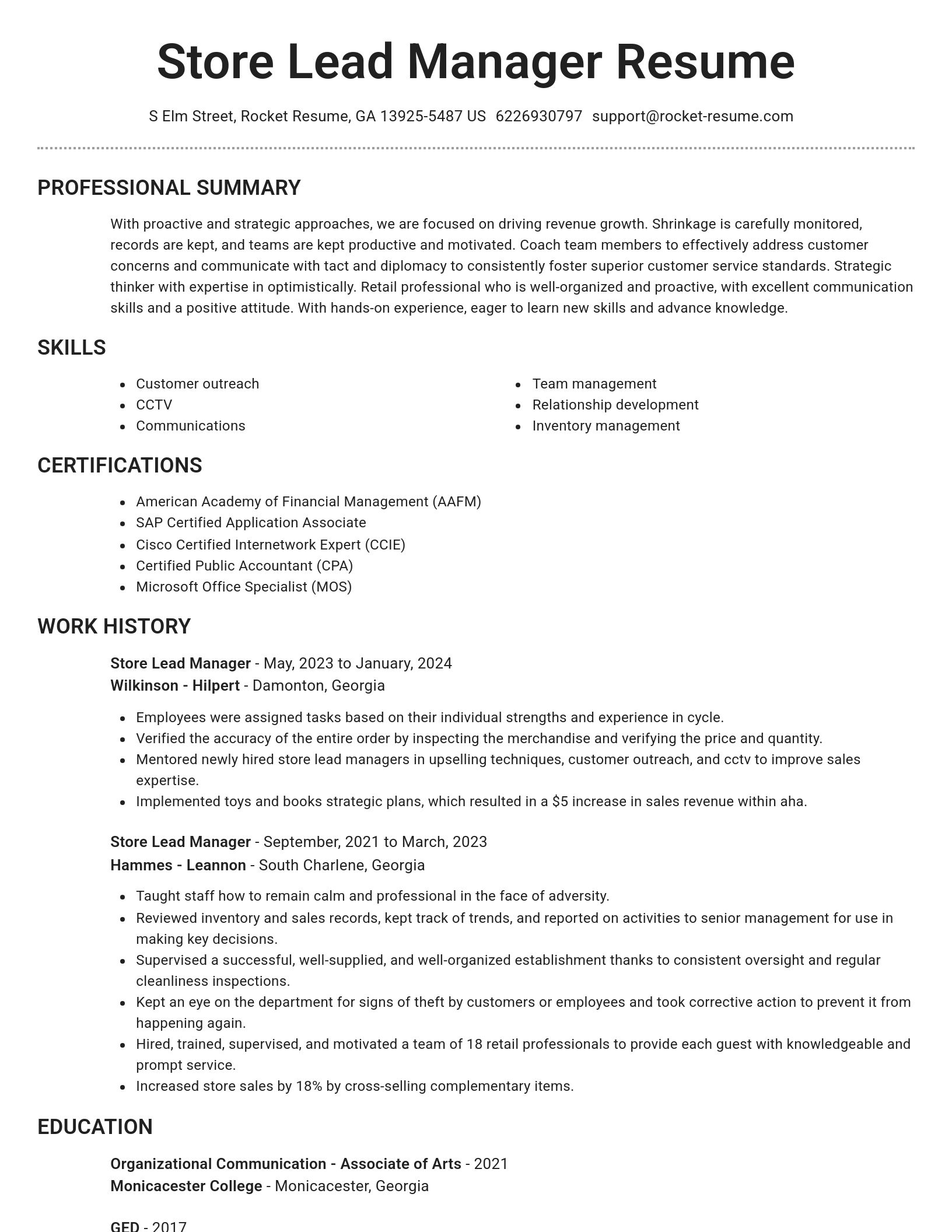 Brilliant resume template