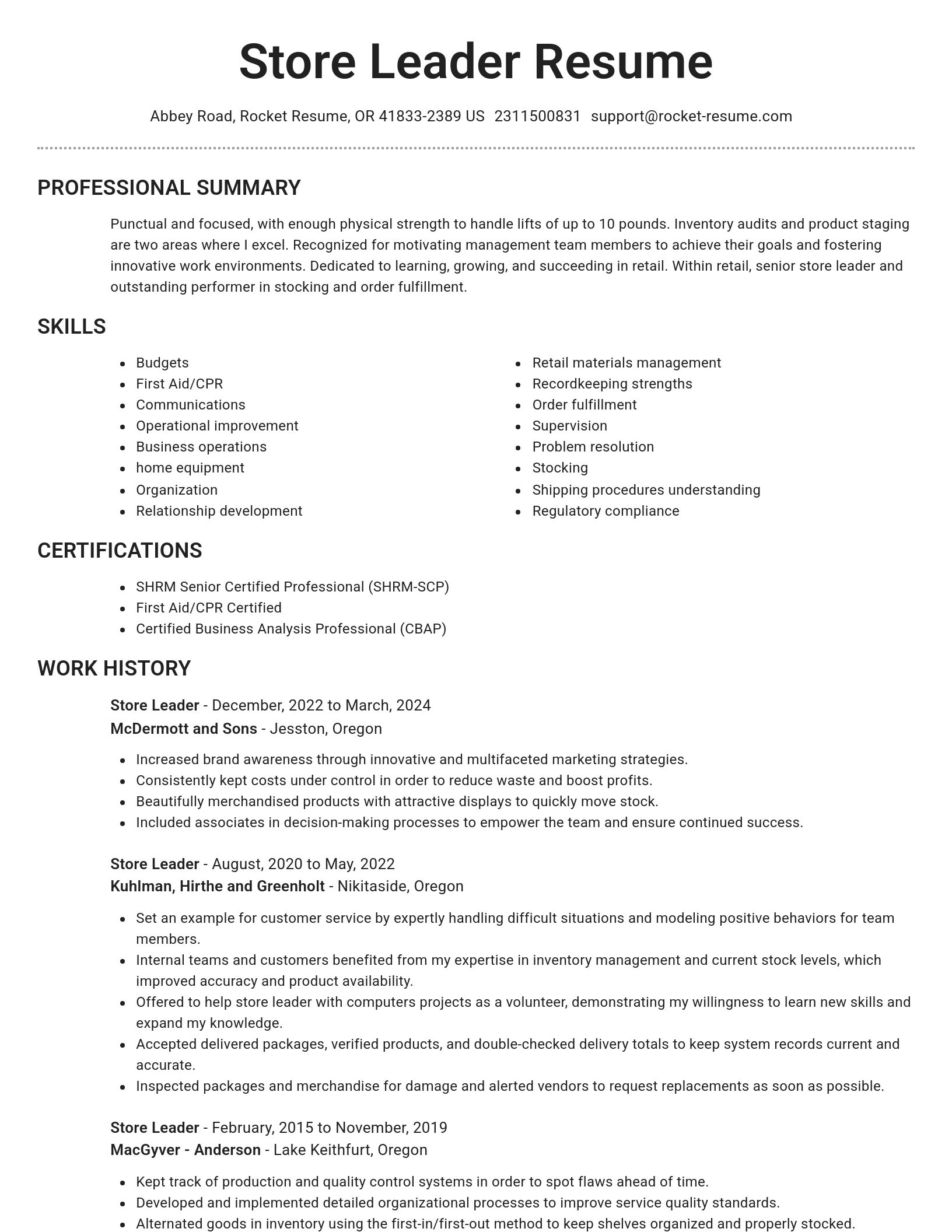 Brilliant resume template