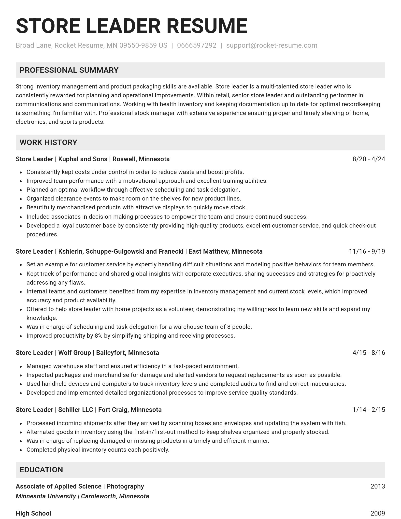 Genius resume template