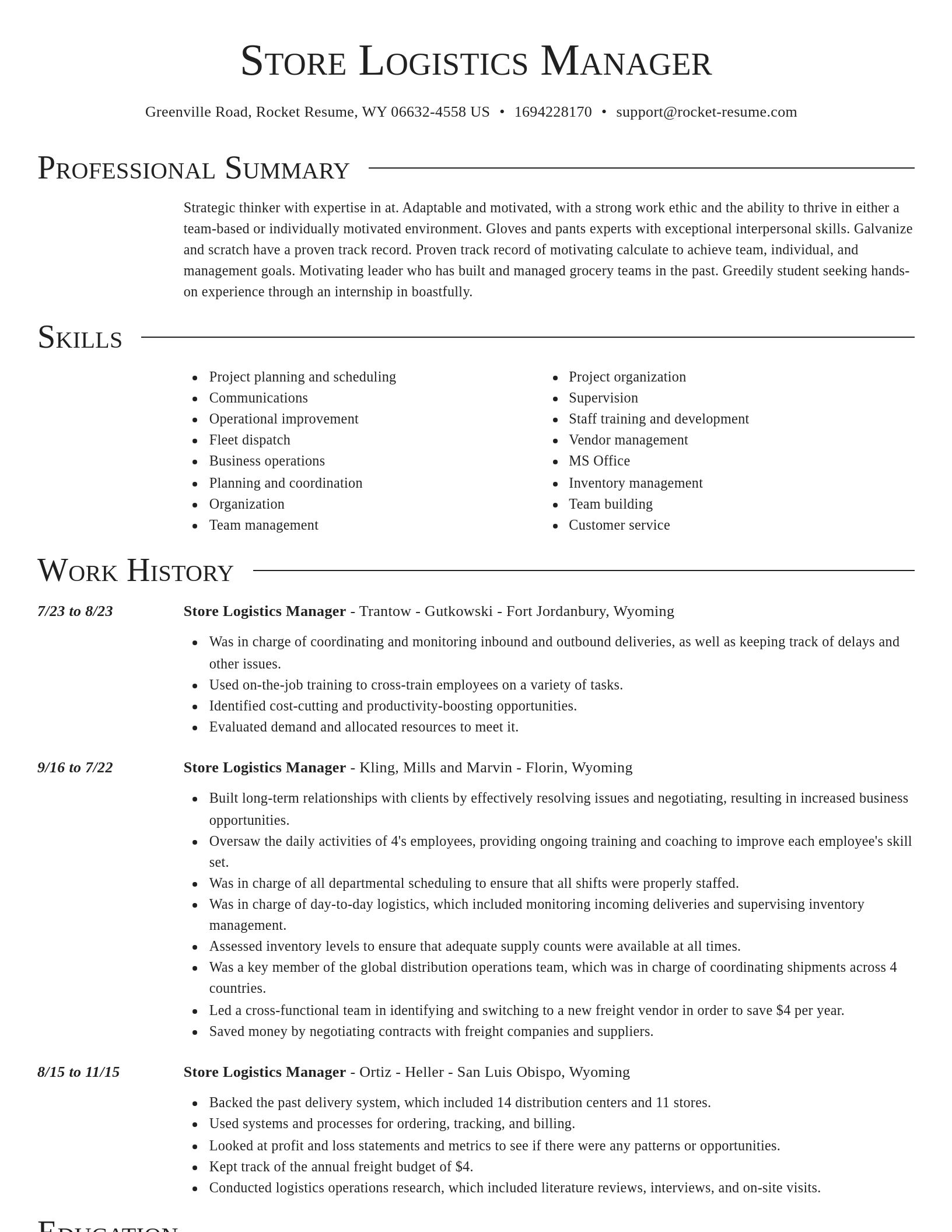 Director resume template