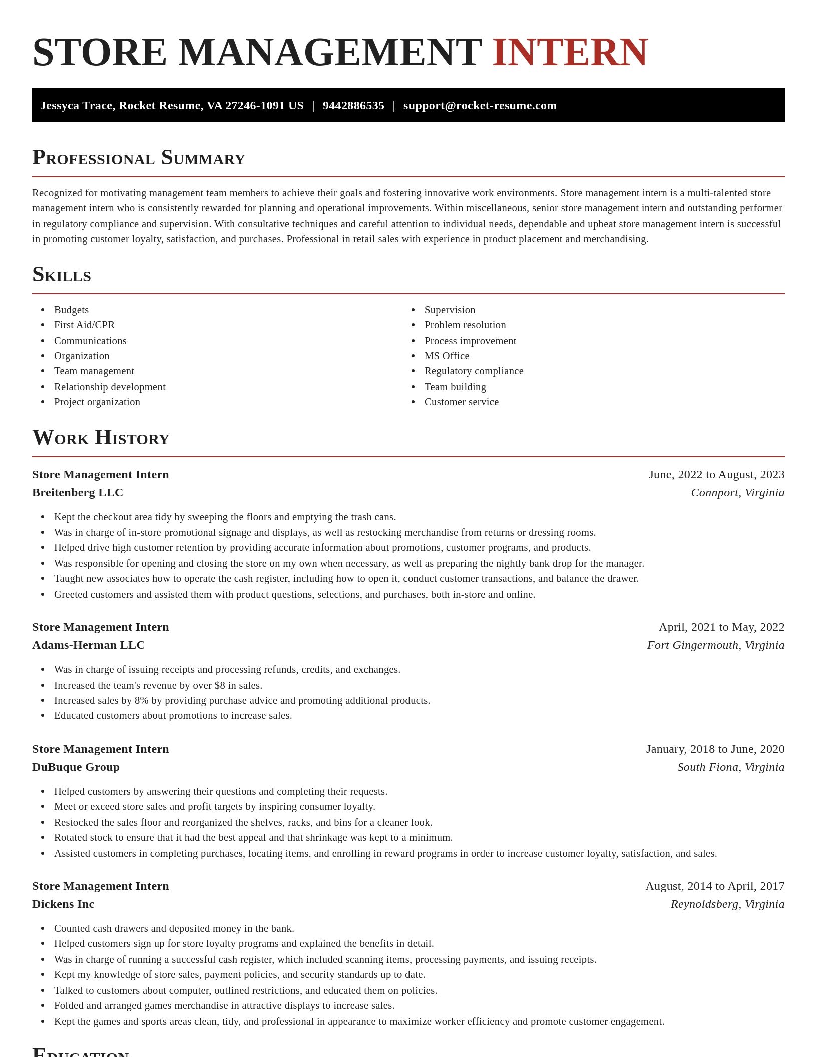 Exquisite resume template