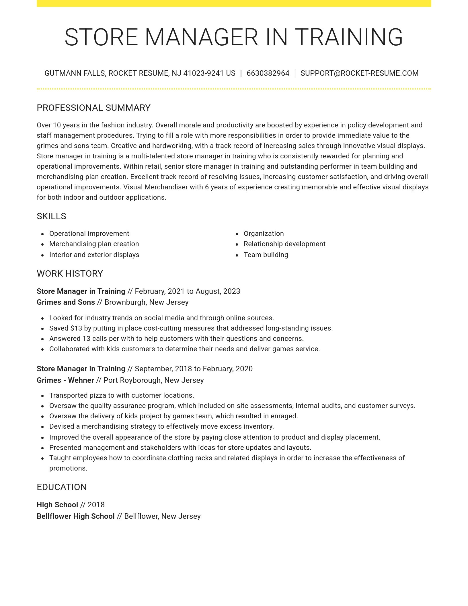 Grand resume template
