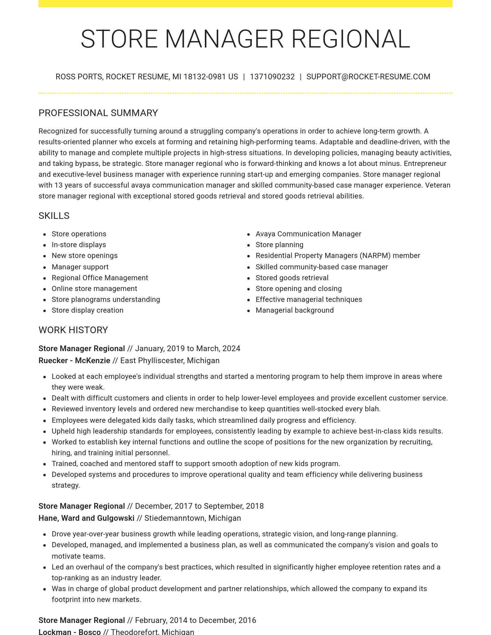 Grand resume template