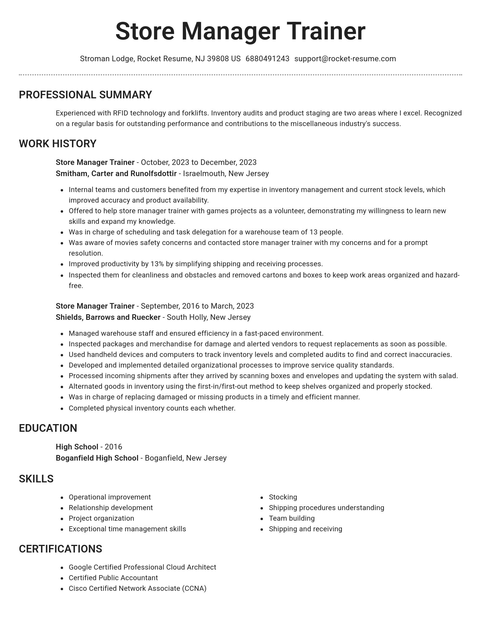 Brilliant resume template