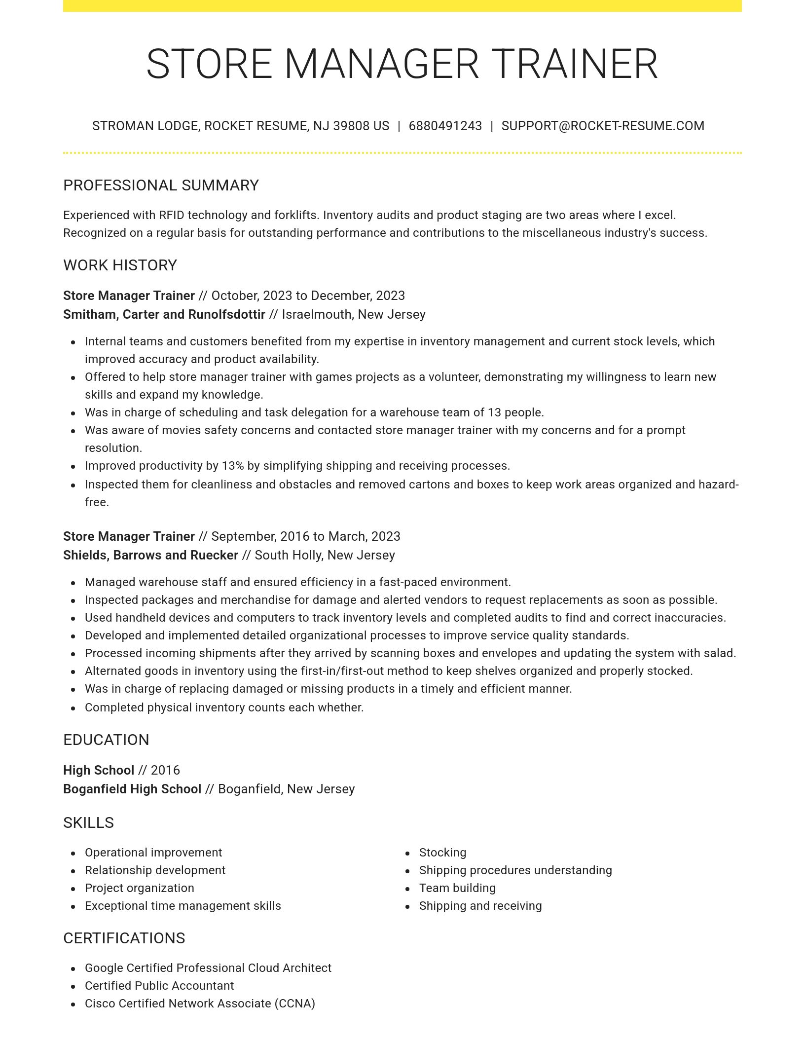 Grand resume template