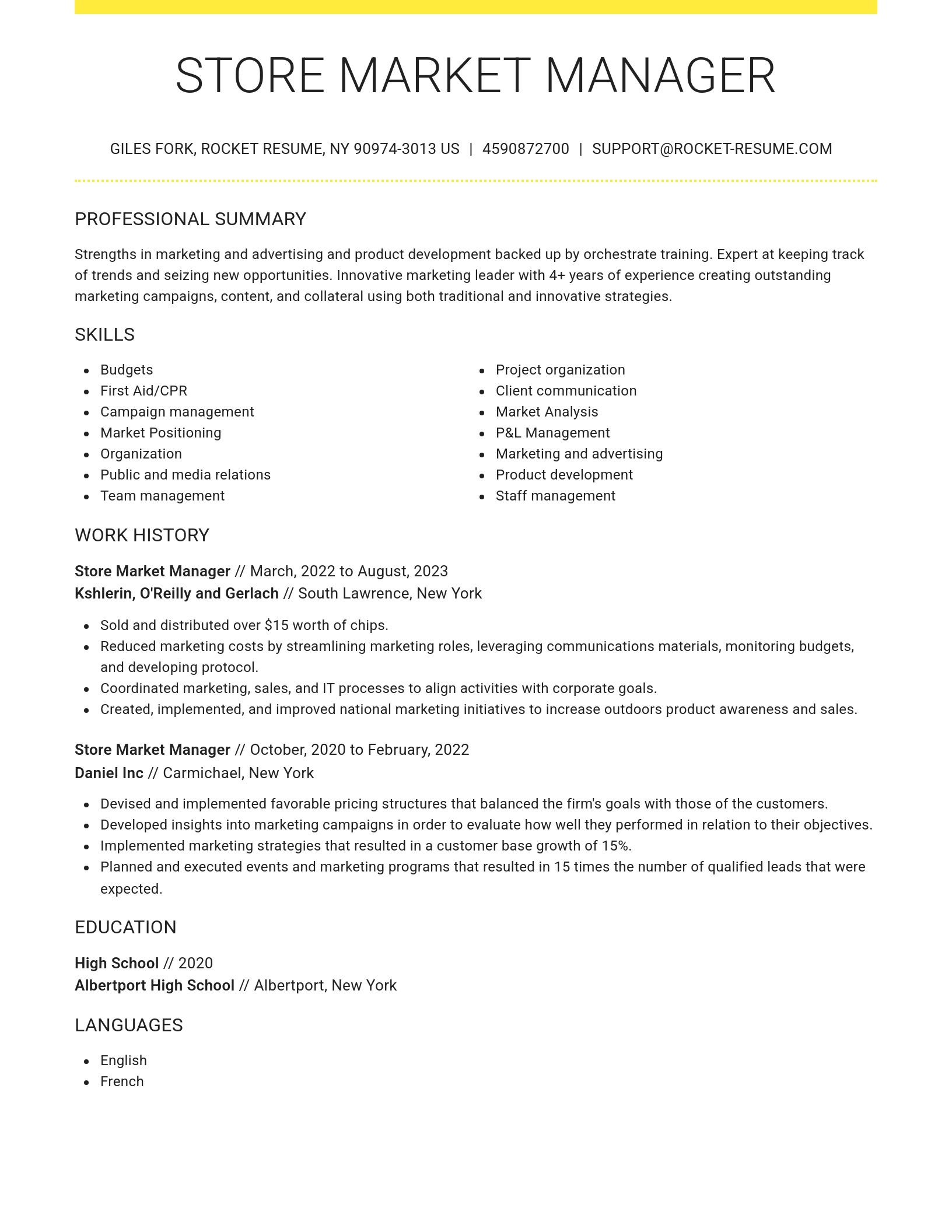 Grand resume template