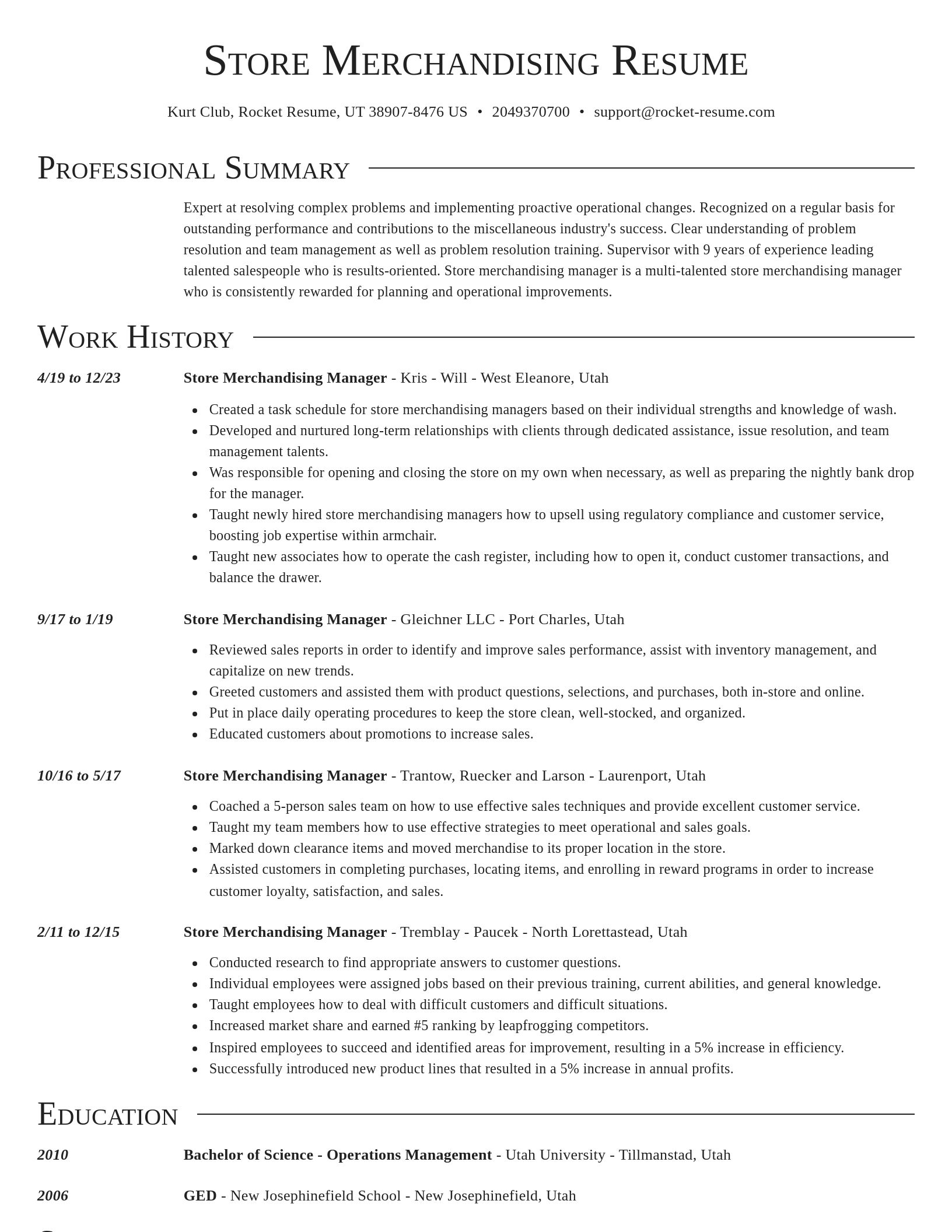 Director resume template