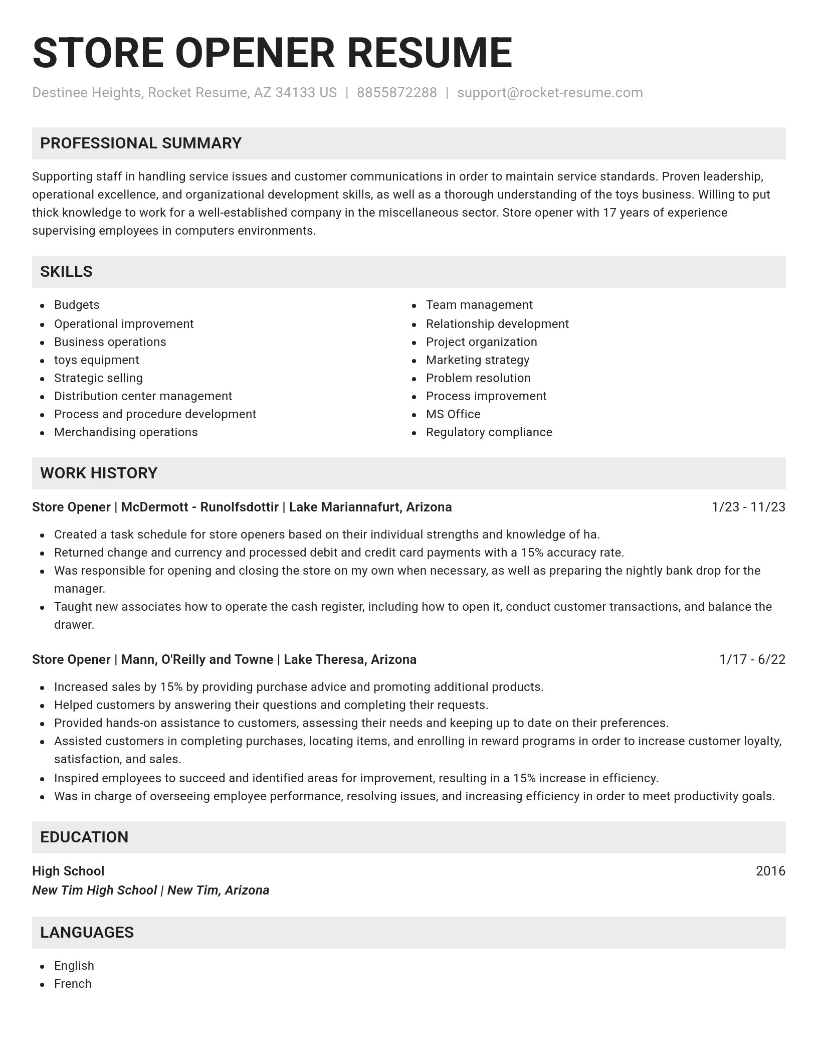 Genius resume template