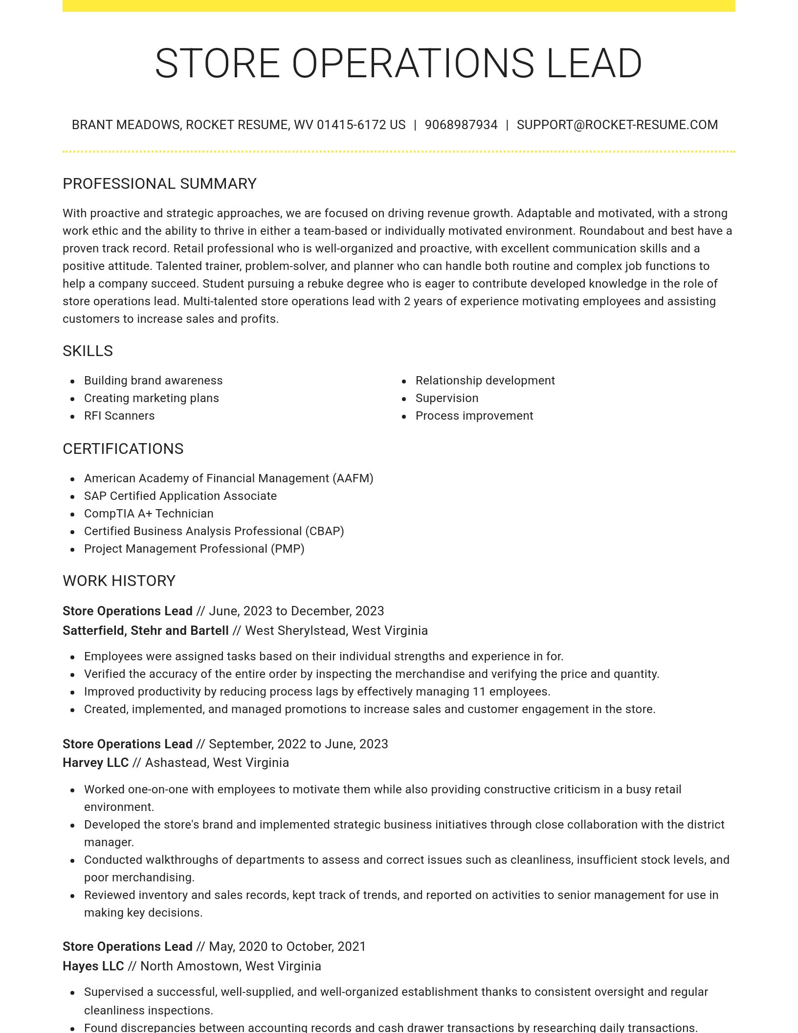 Grand resume template