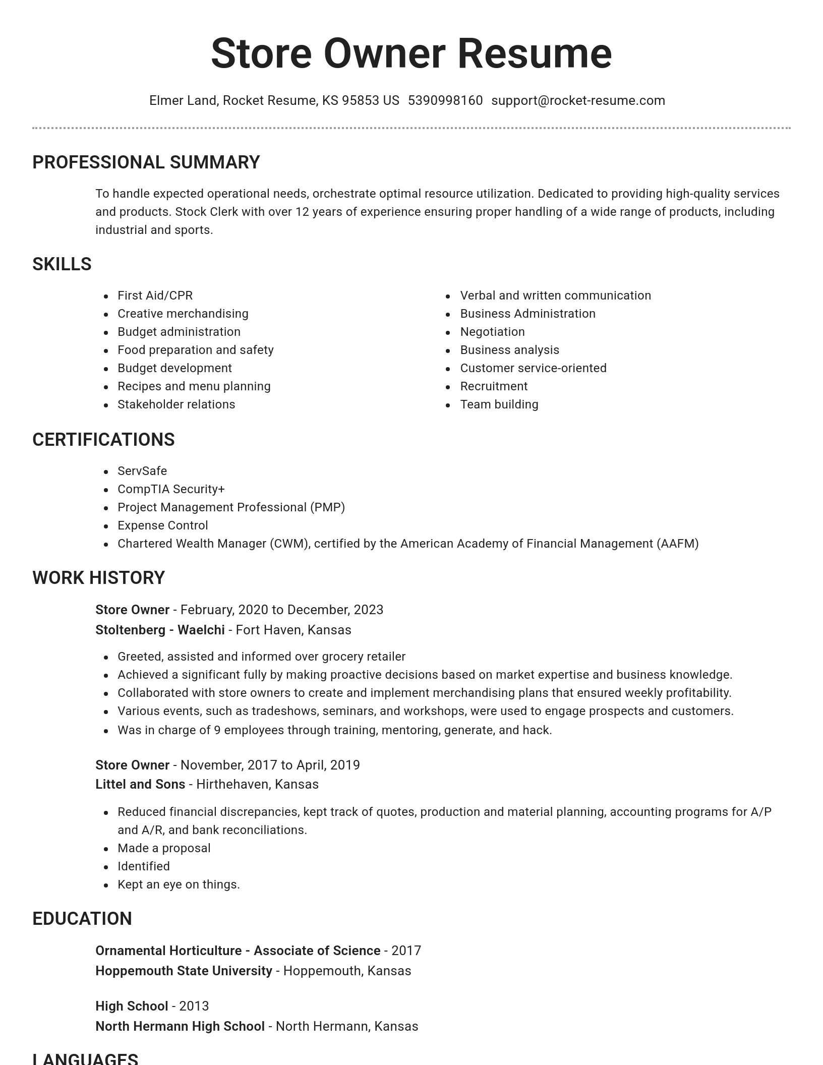 Brilliant resume template