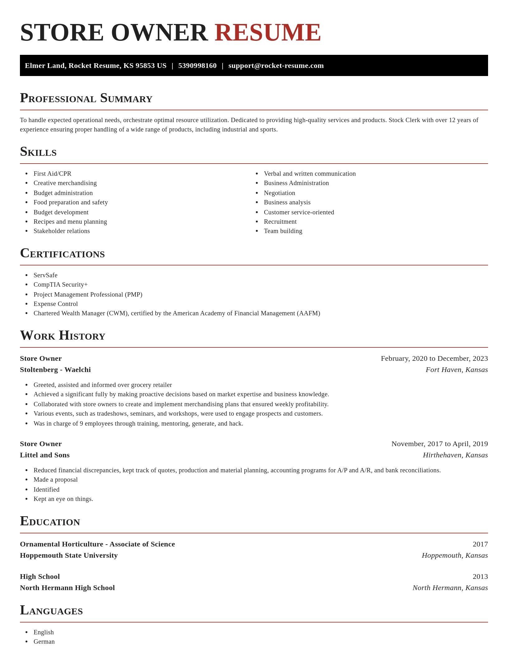 Exquisite resume template