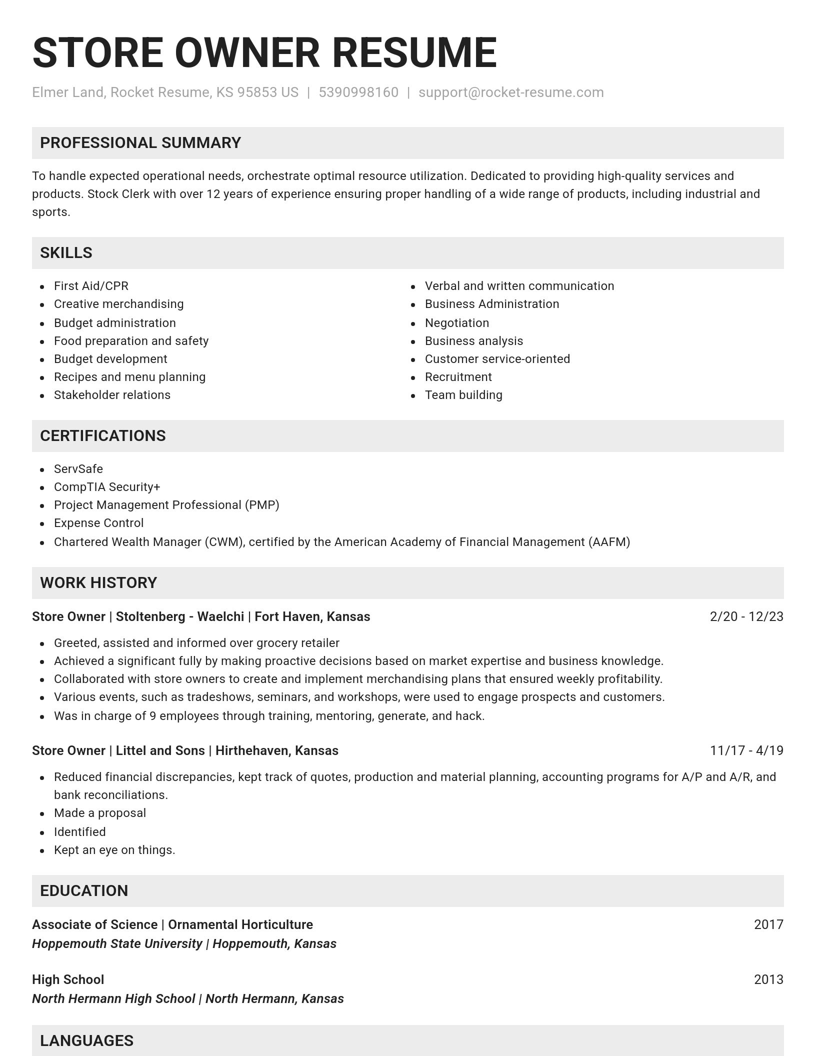 Genius resume template