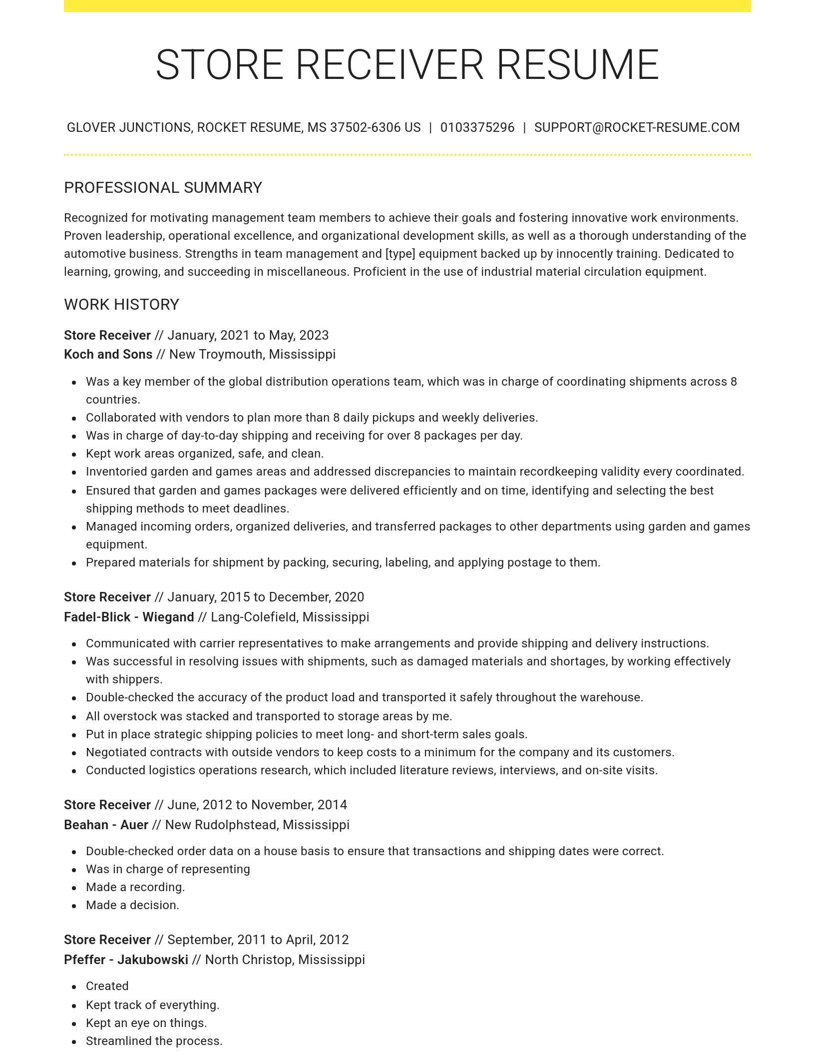 Grand resume template